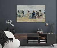 Scene De Plage by Eugene Boudin