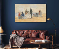 Scene De Plage by Eugene Boudin