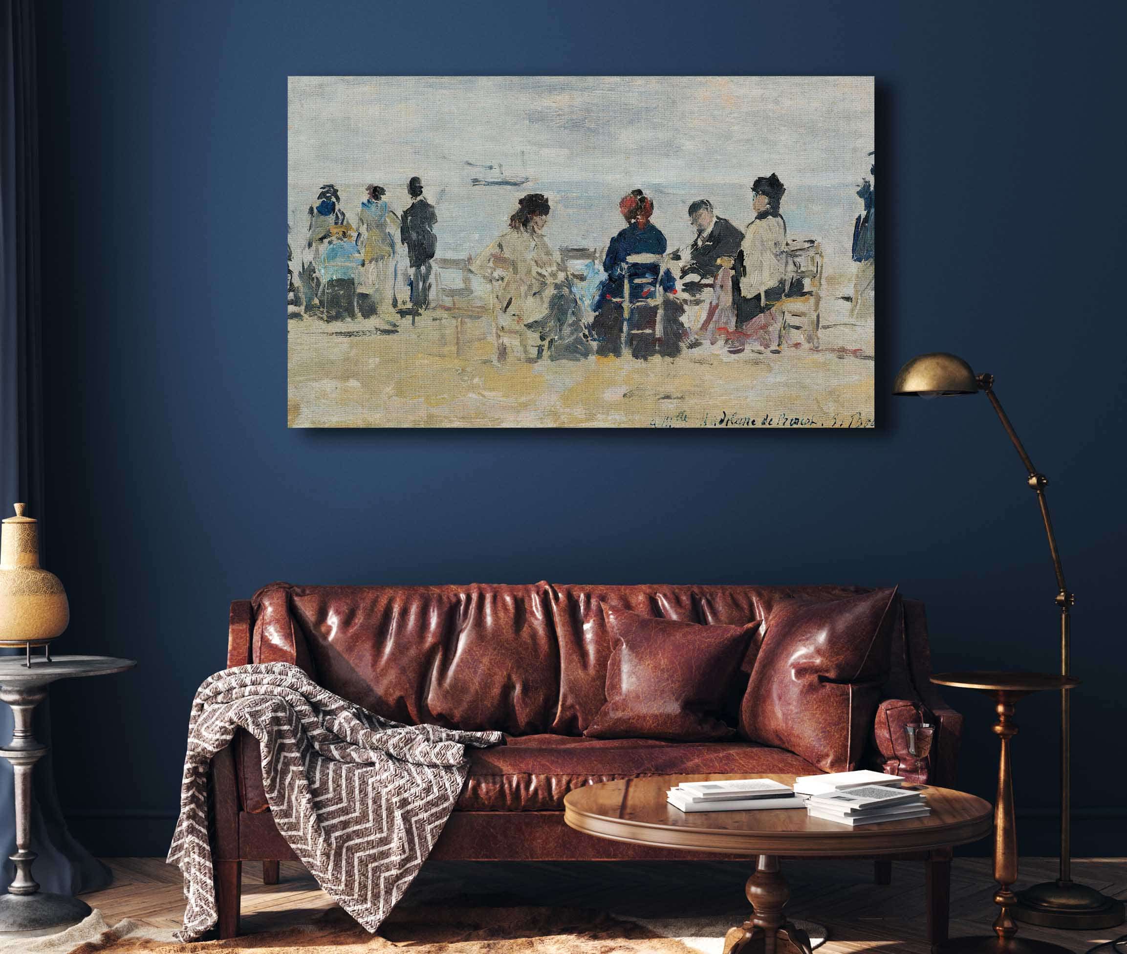 Scene De Plage by Eugene Boudin