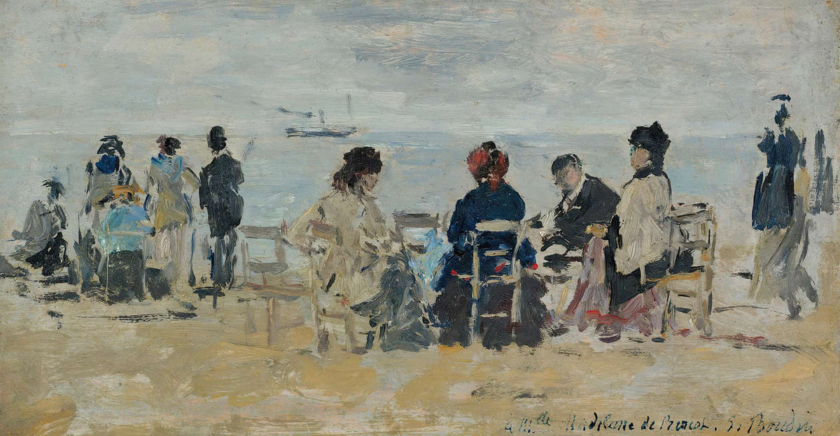 Scene De Plage by Eugene Boudin