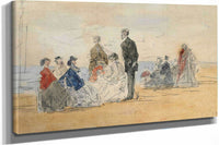 Scene De Plage by Eugene Boudin