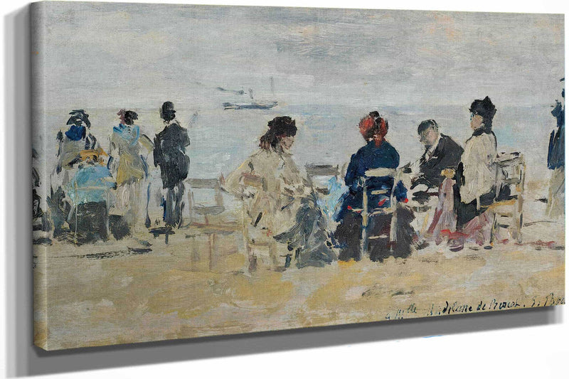 Scene De Plage by Eugene Boudin