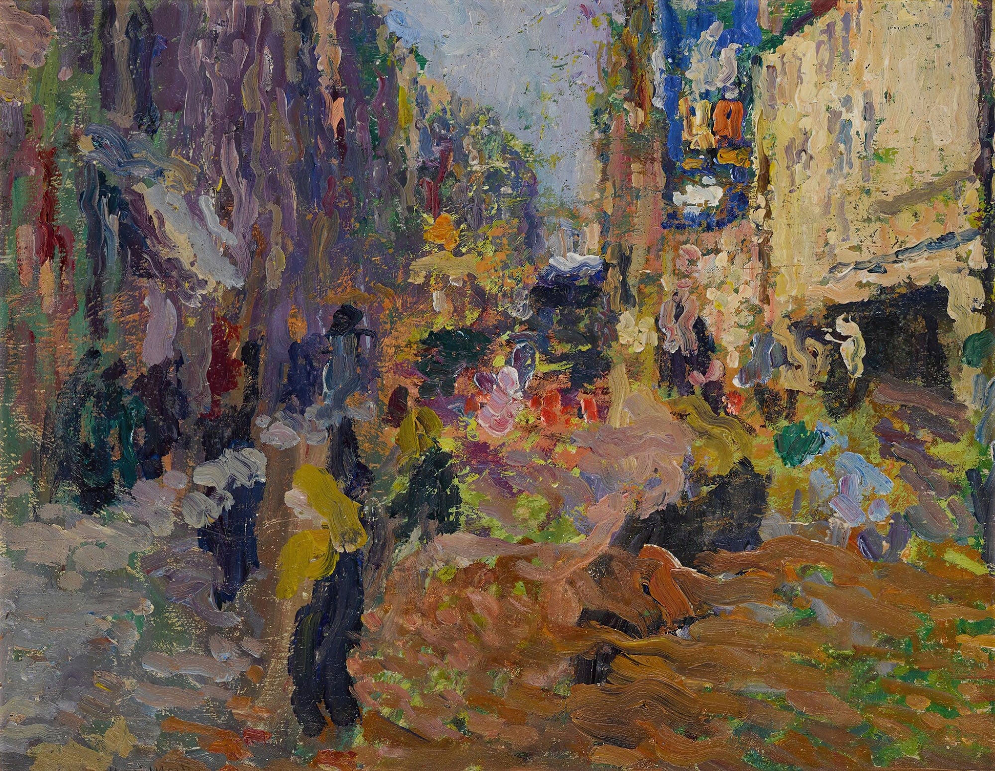 Scene De Rue by Henri Martin