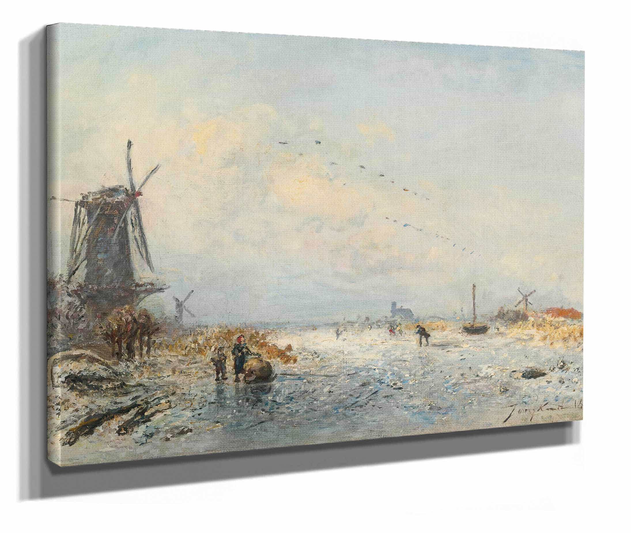 Scene Dhiver En Hollande by Johan Barthold Jongkind