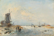 Scene Dhiver En Hollande by Johan Barthold Jongkind