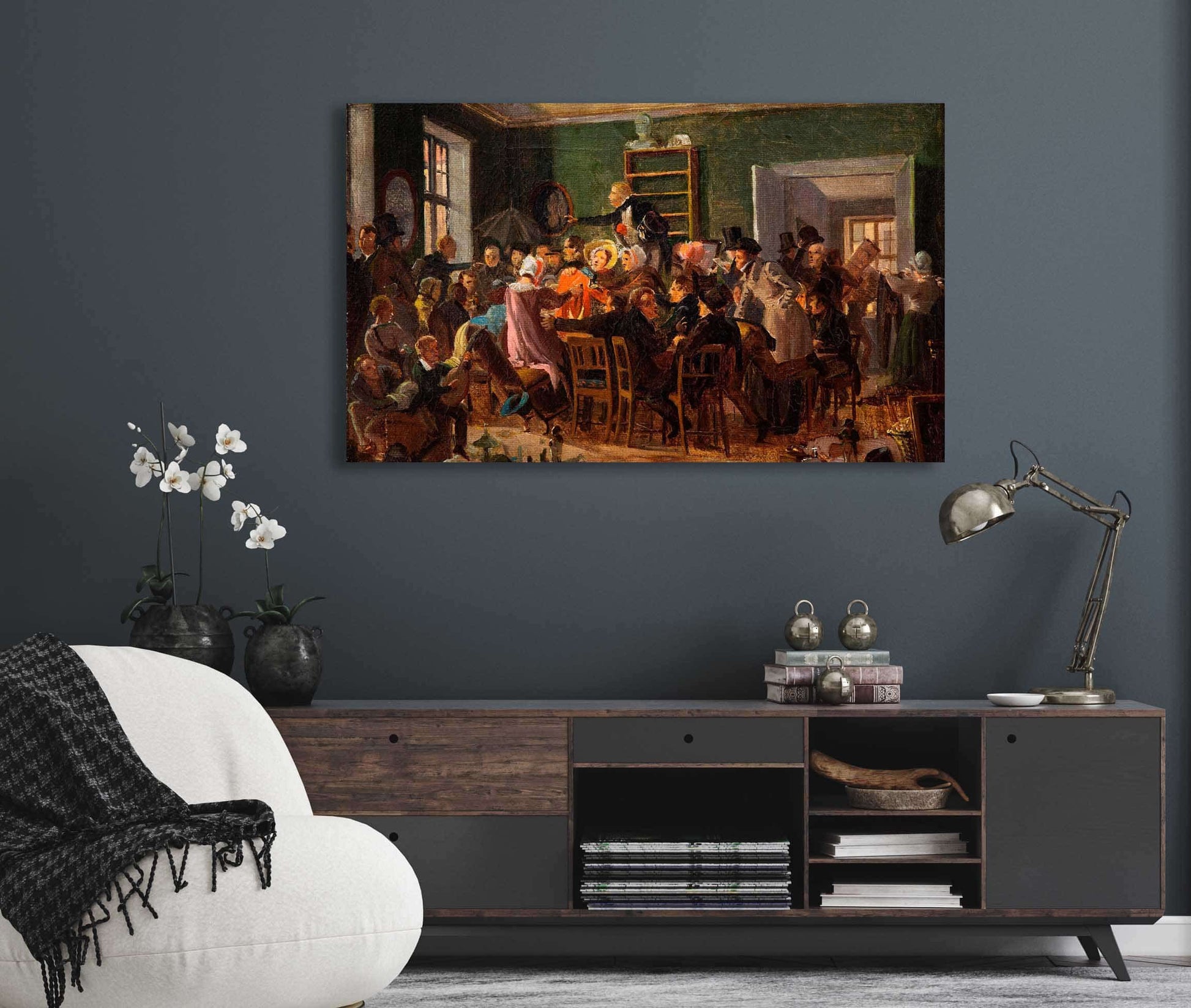 Scene From An Auction by Wilhelm Marstrand