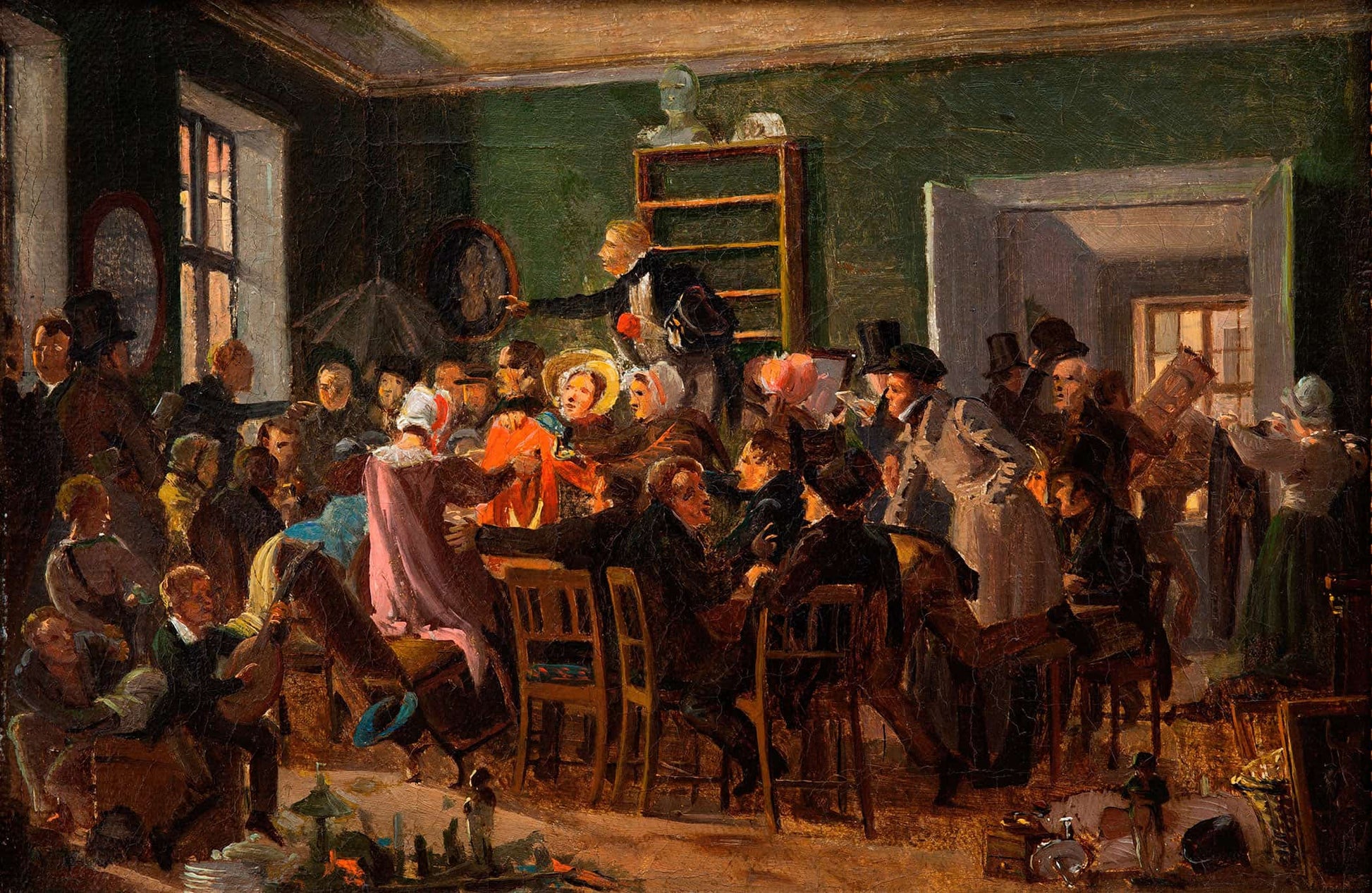 Scene From An Auction by Wilhelm Marstrand