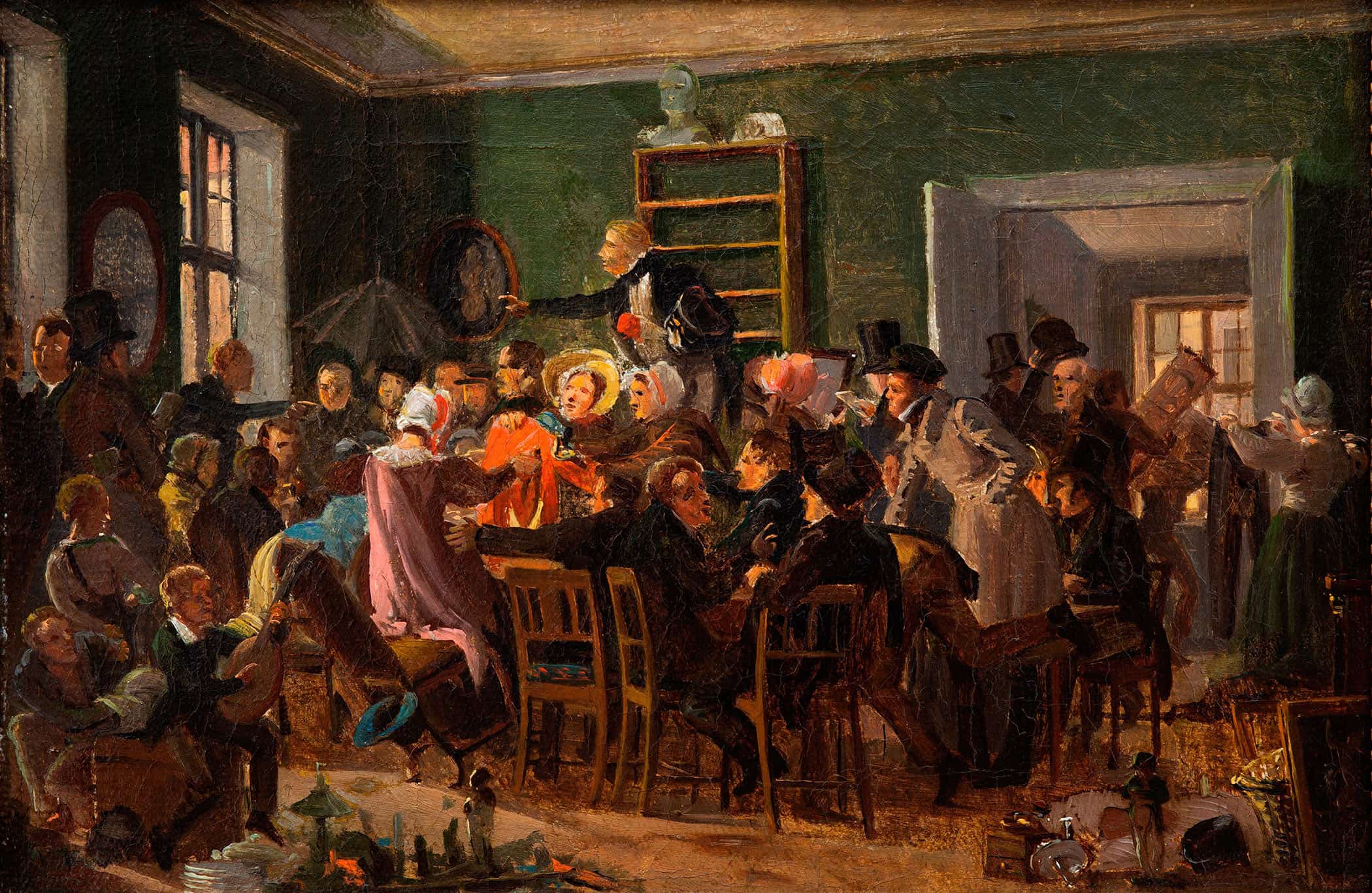 Scene From An Auction by Wilhelm Marstrand