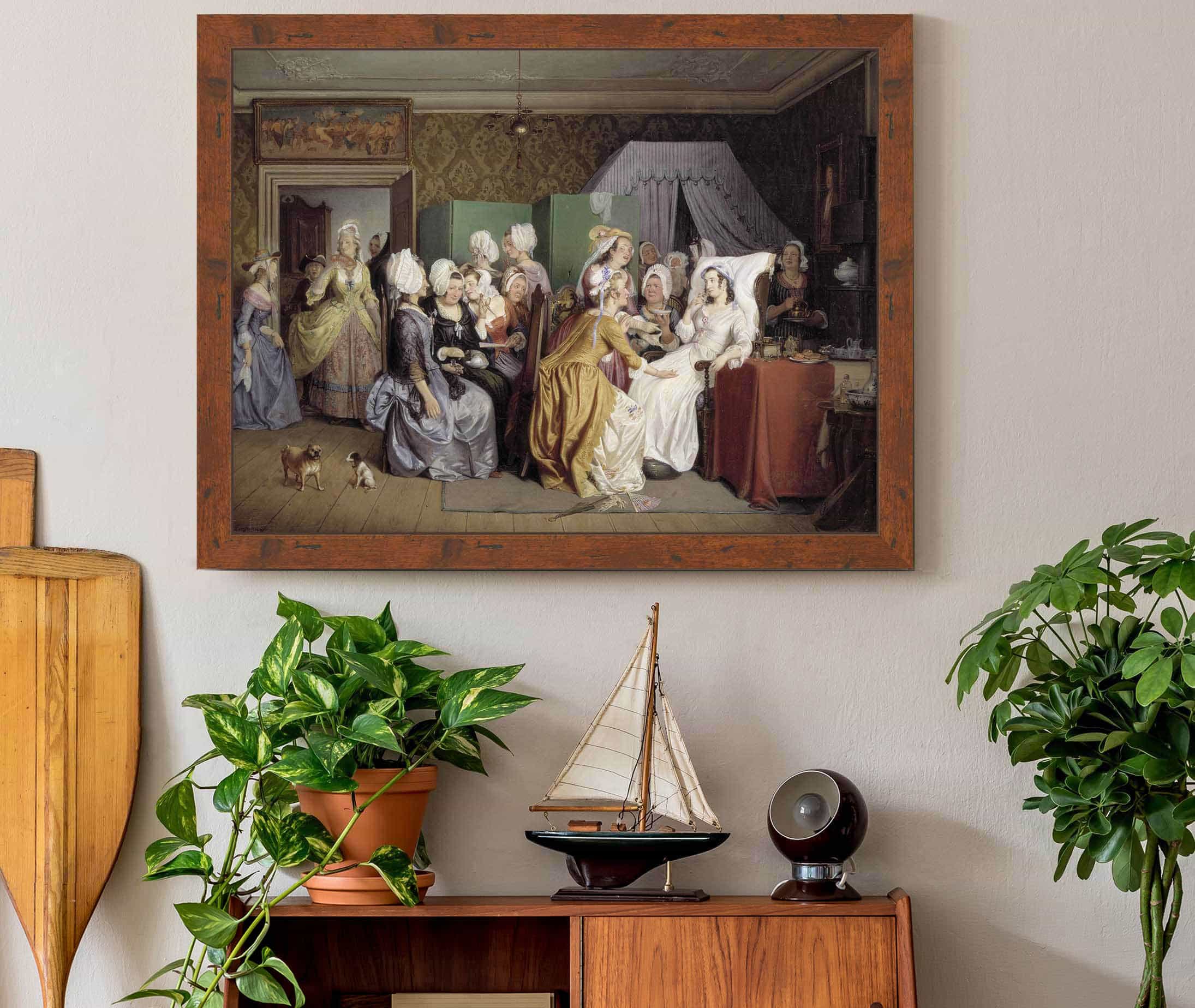 Scene From Ludwig Holbergs The Lying In Room by Wilhelm Marstrand