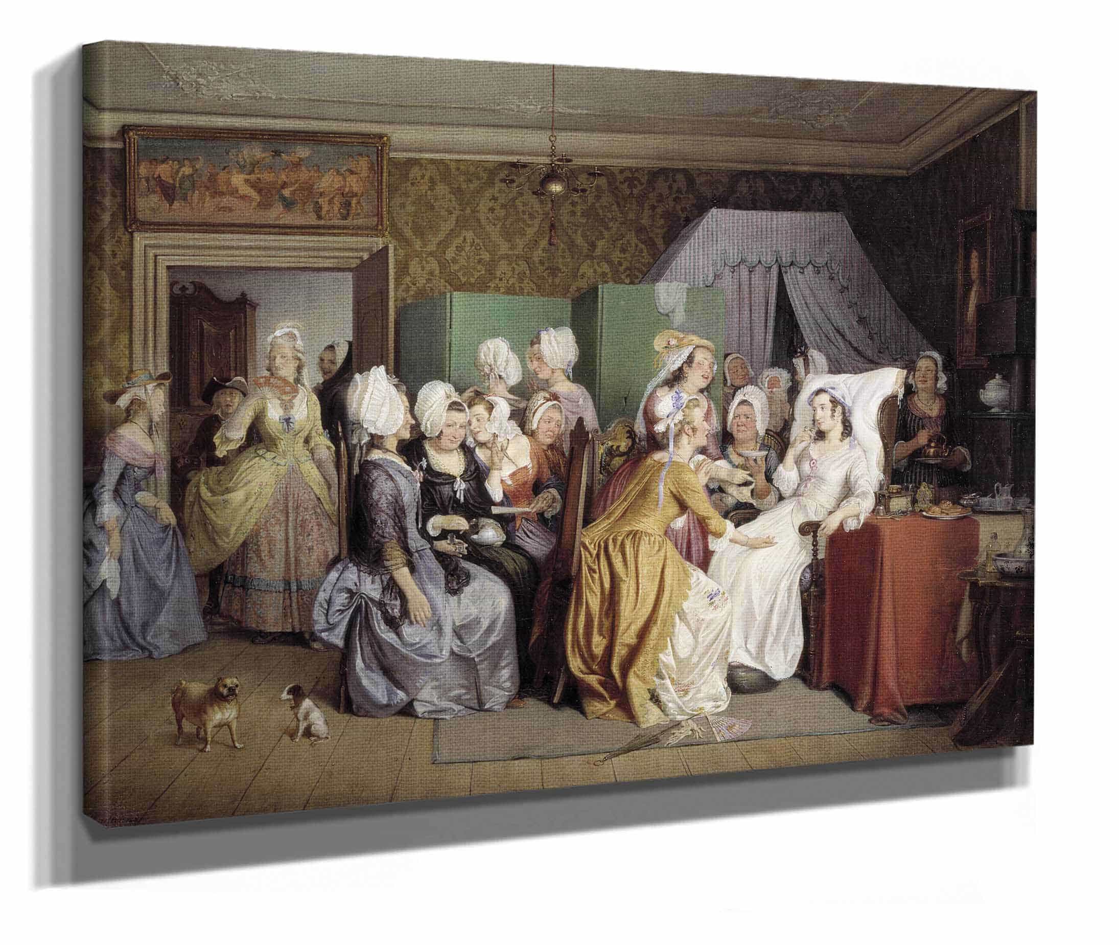 Scene From Ludwig Holbergs The Lying In Room by Wilhelm Marstrand