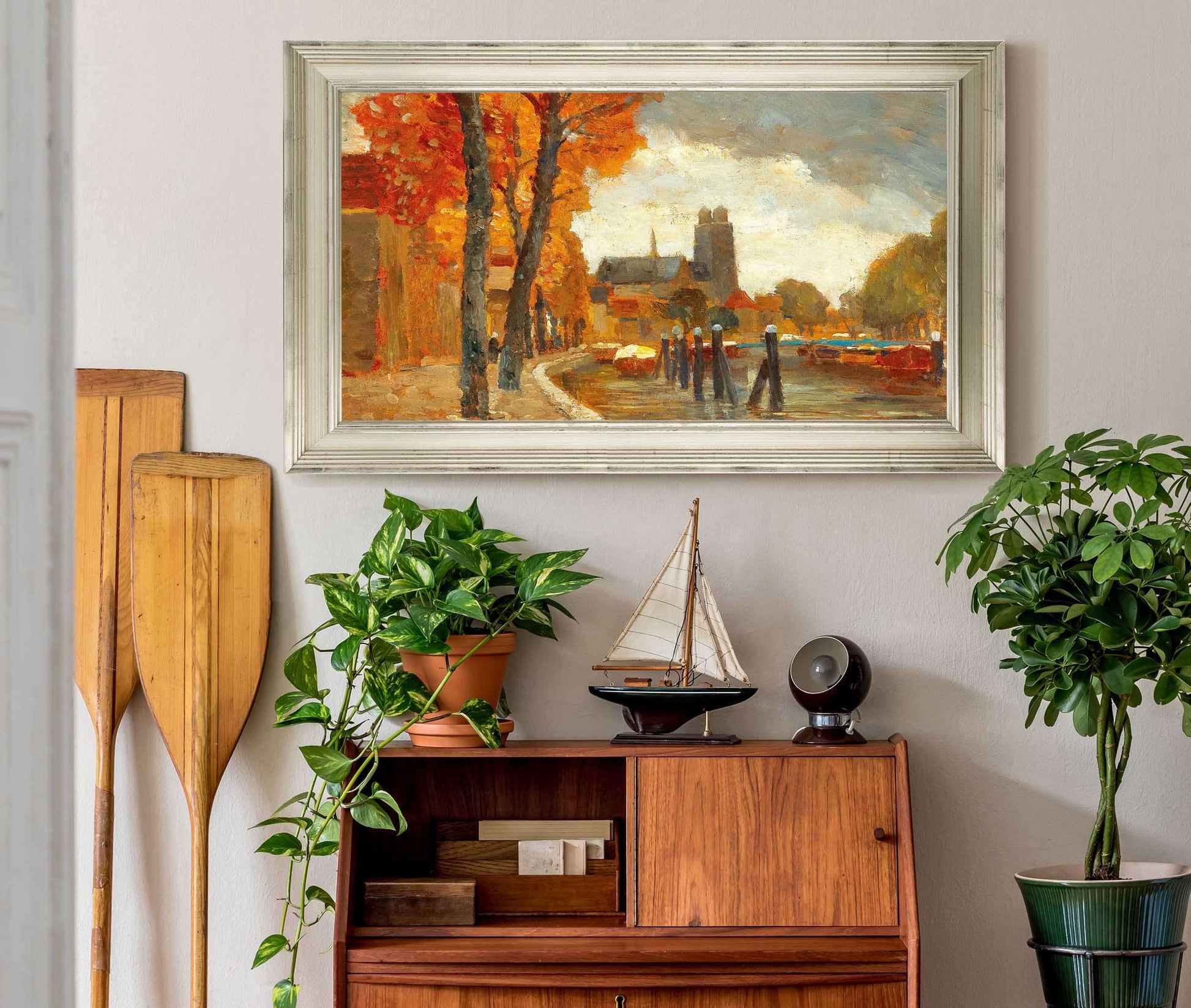 Scene In Dordrecht by Tina Blau