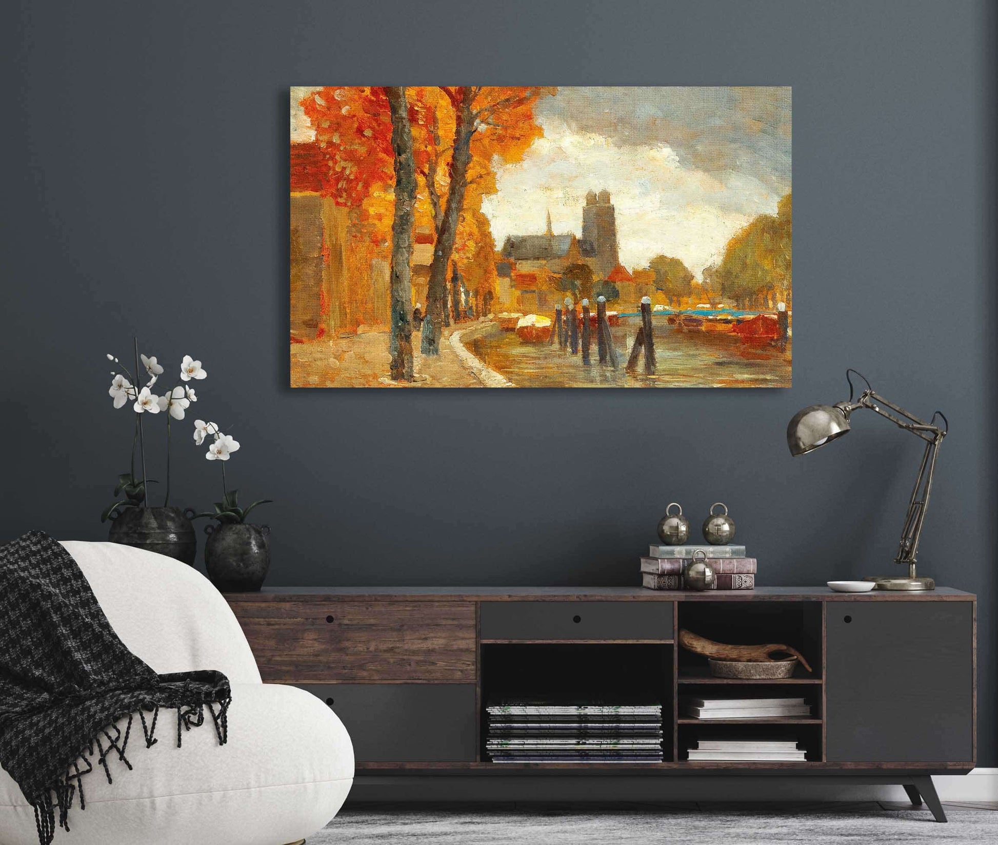 Scene In Dordrecht by Tina Blau