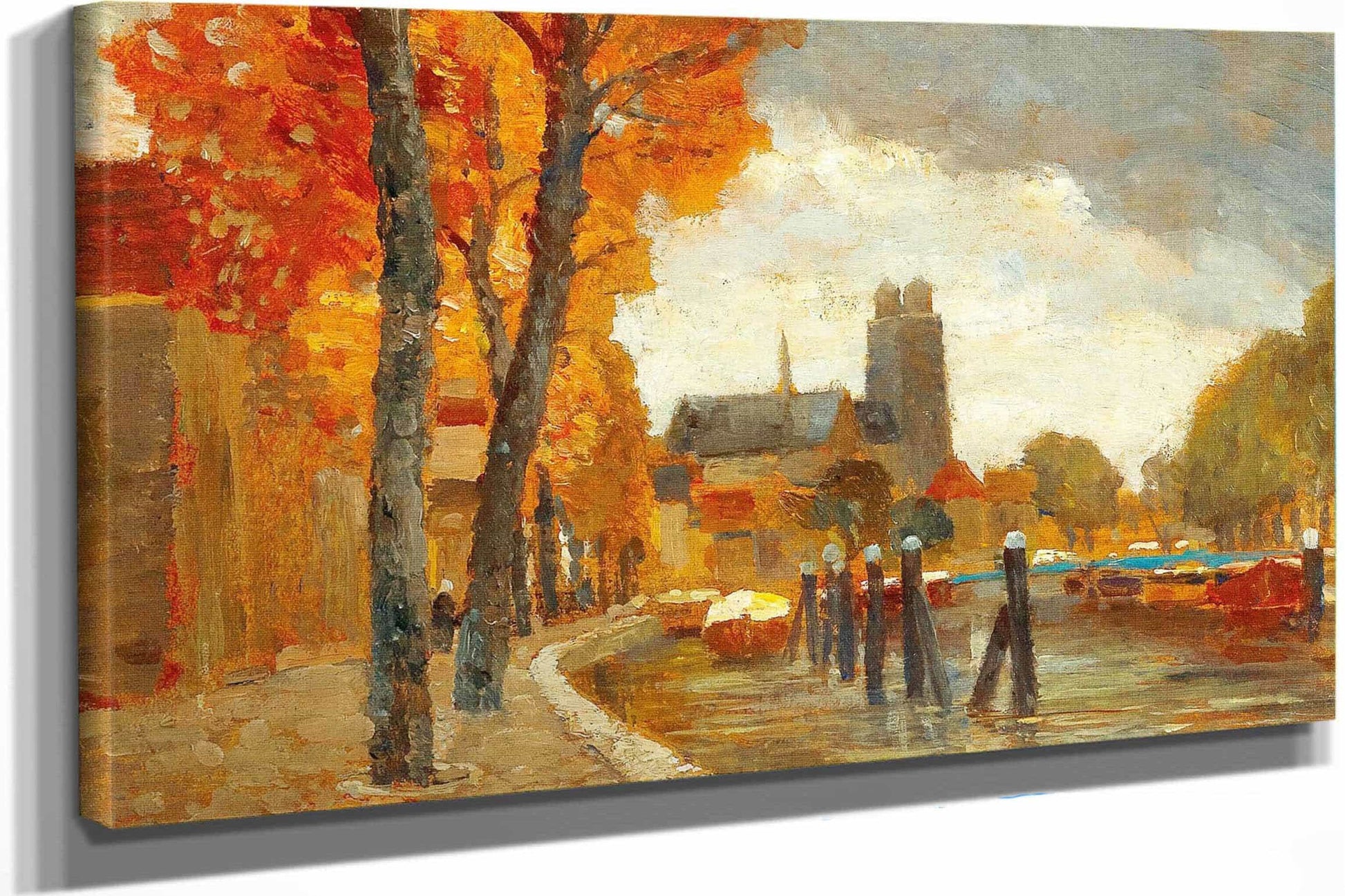 Scene In Dordrecht by Tina Blau