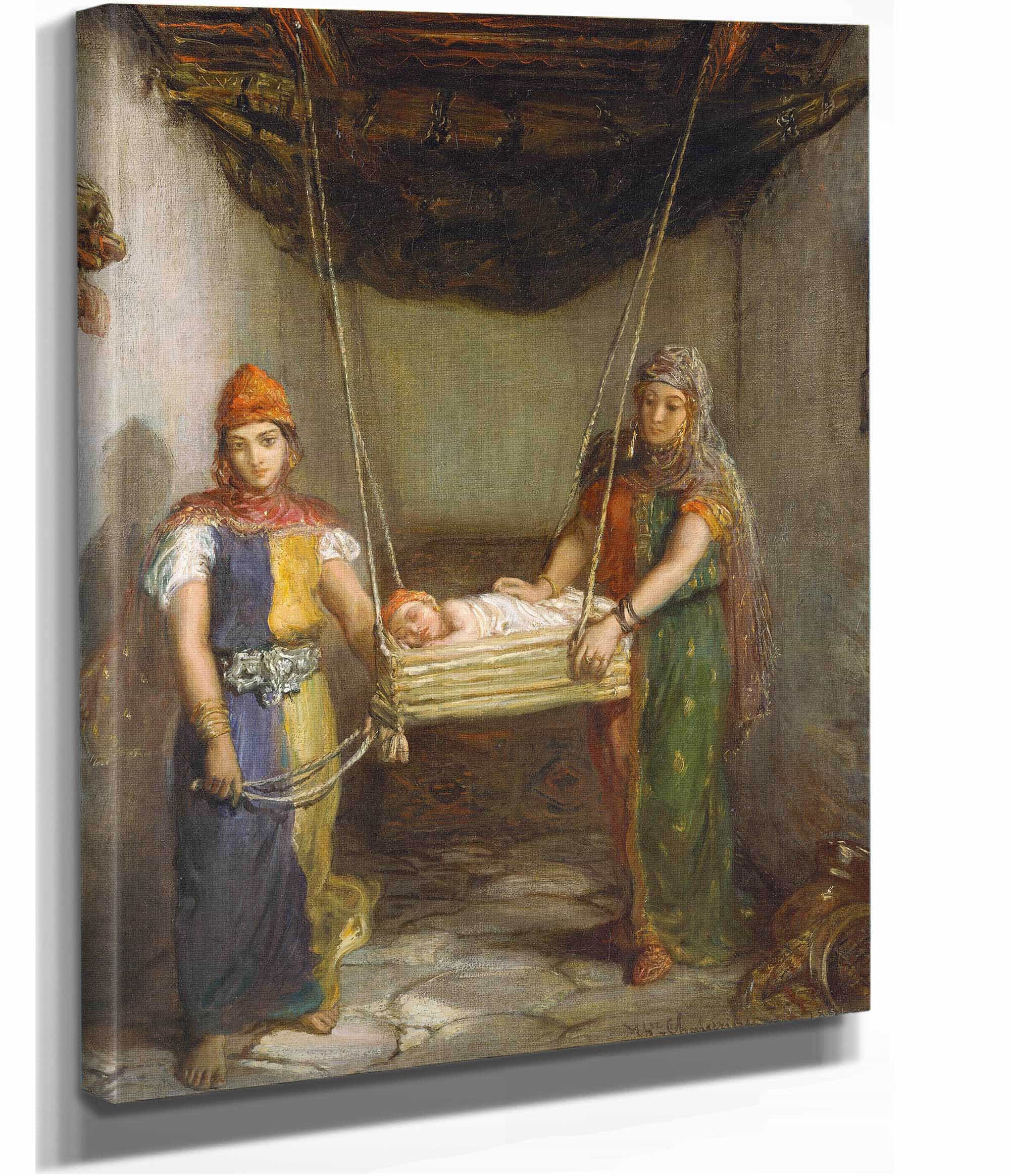 Scene In The Jewish Quarter Of Constantine by Theodore Chasseriau