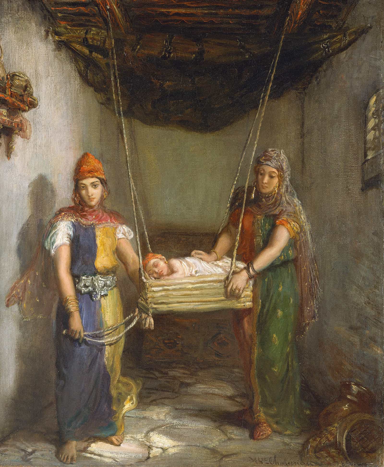Scene In The Jewish Quarter Of Constantine by Theodore Chasseriau