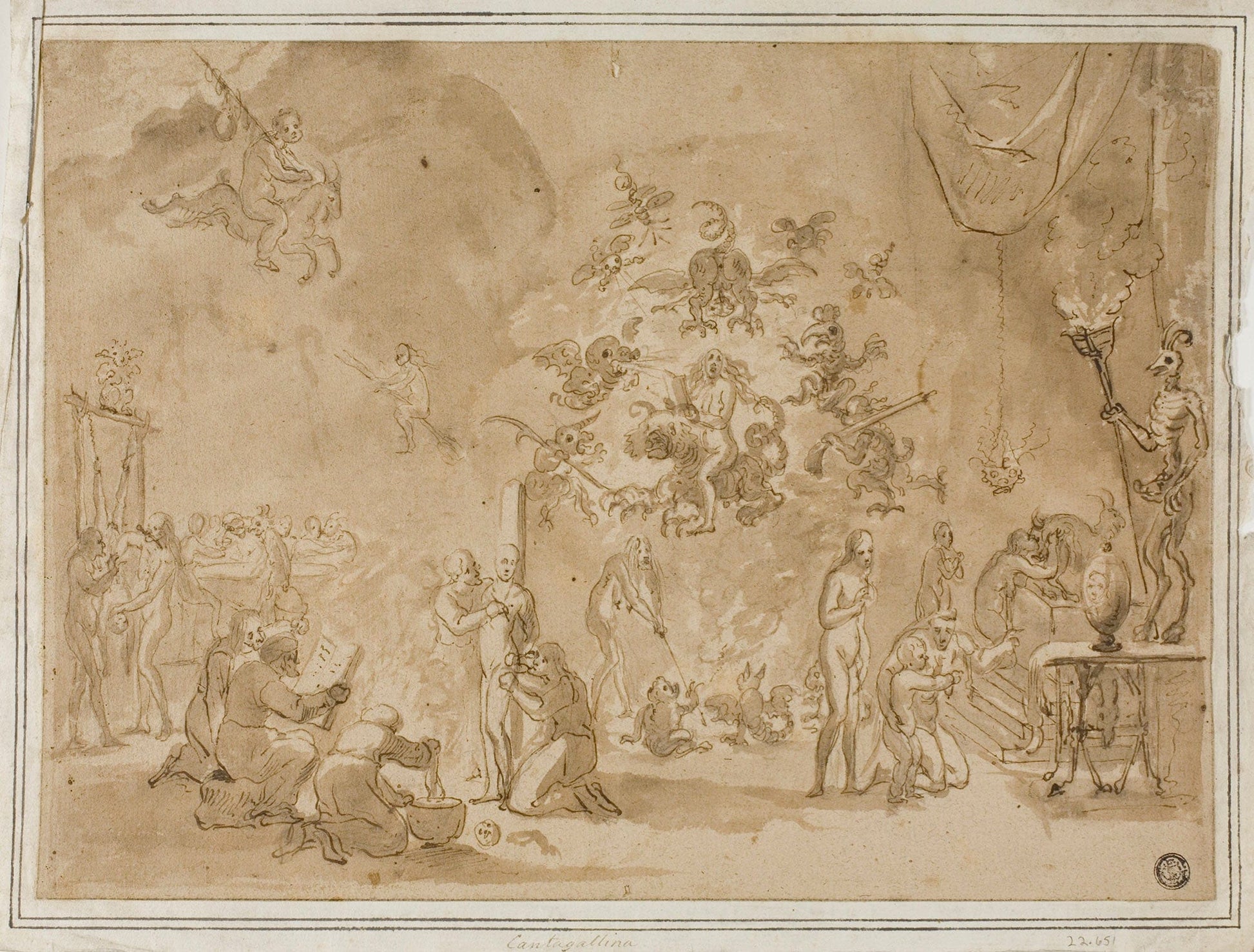 Scene Of Witchcraft And Devil Worship by David Teniers The Younger