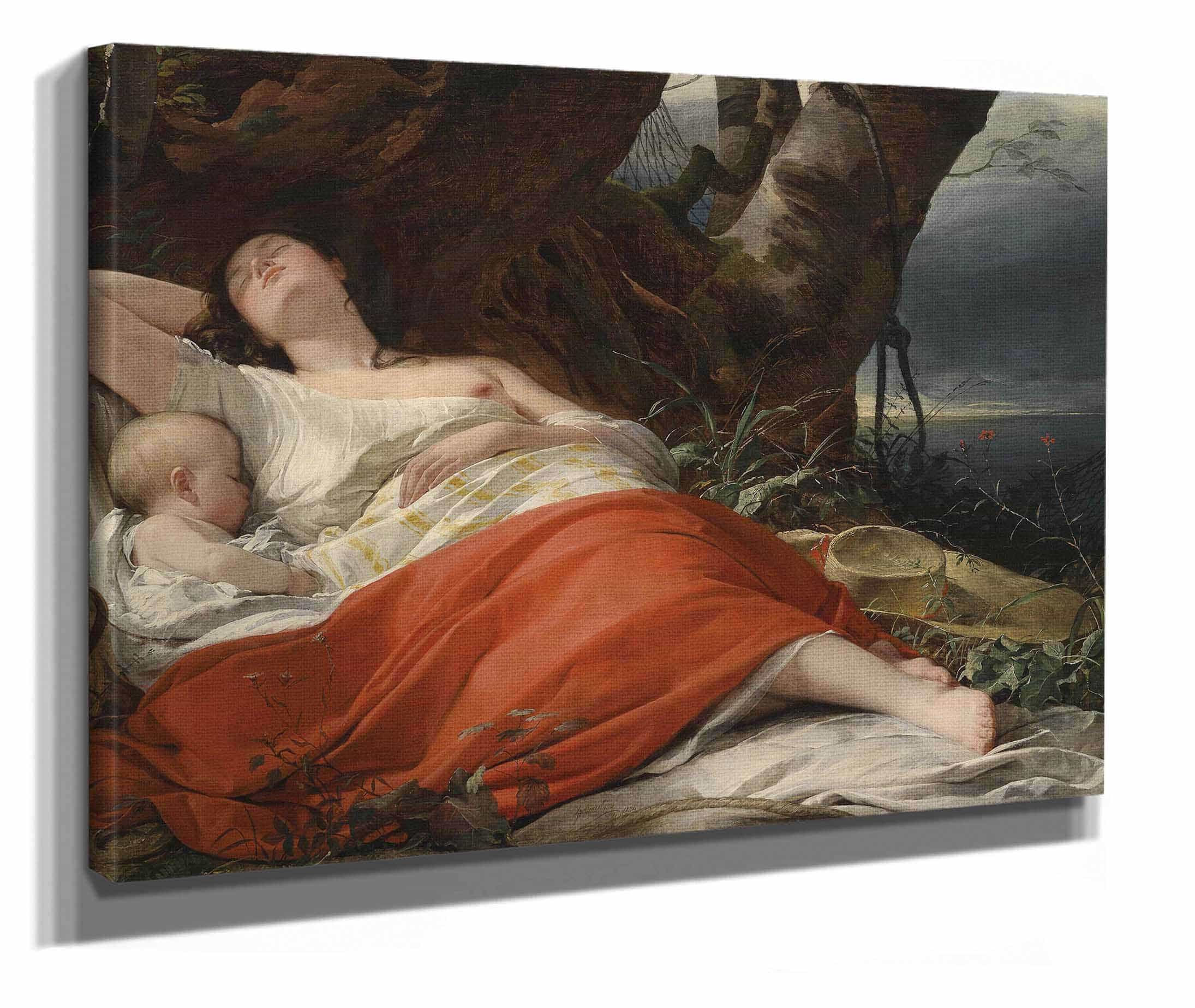 Schlafende Fischerin by Friedrich Von Amerling
