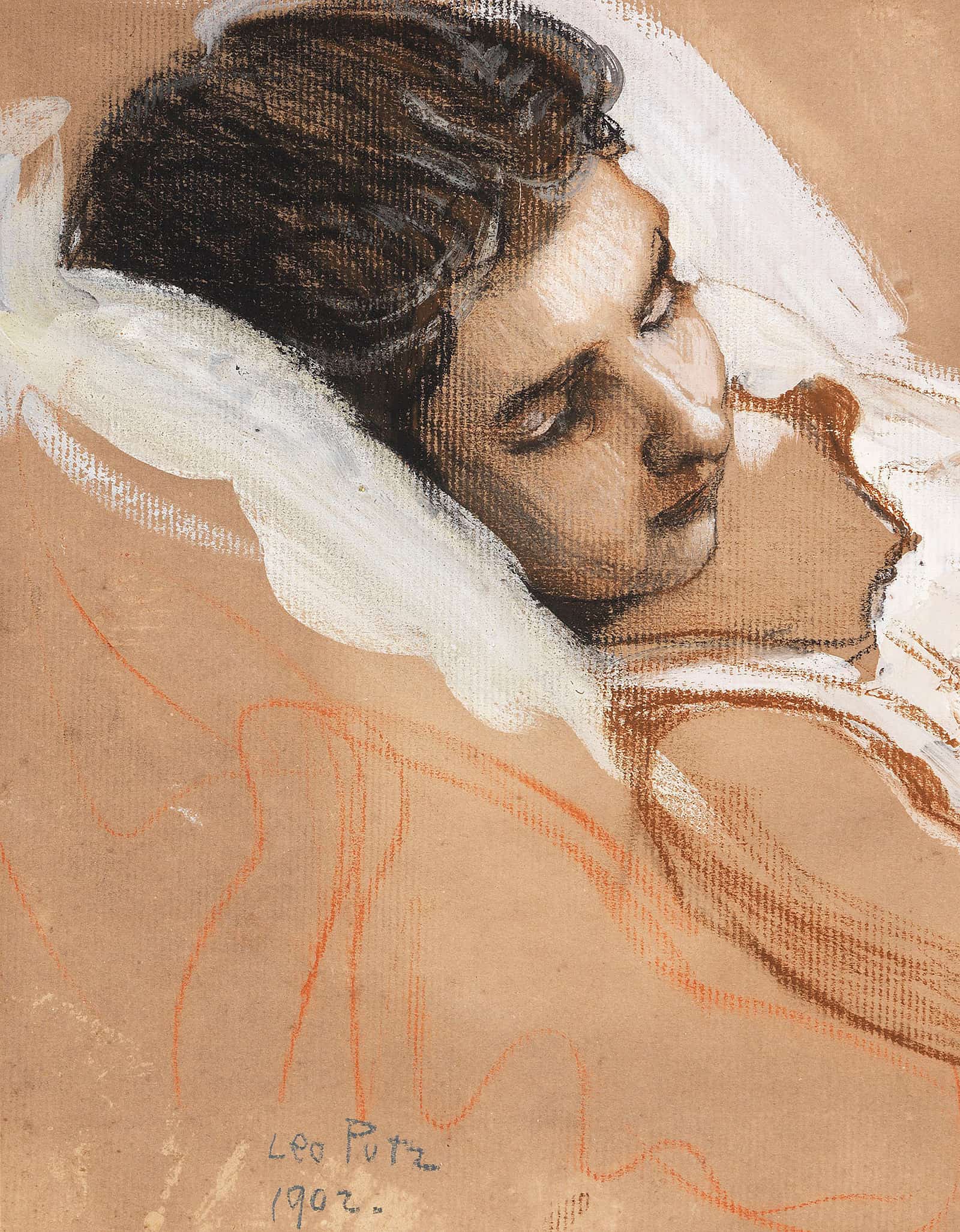 Schlafendes Madchen by Leo Putz