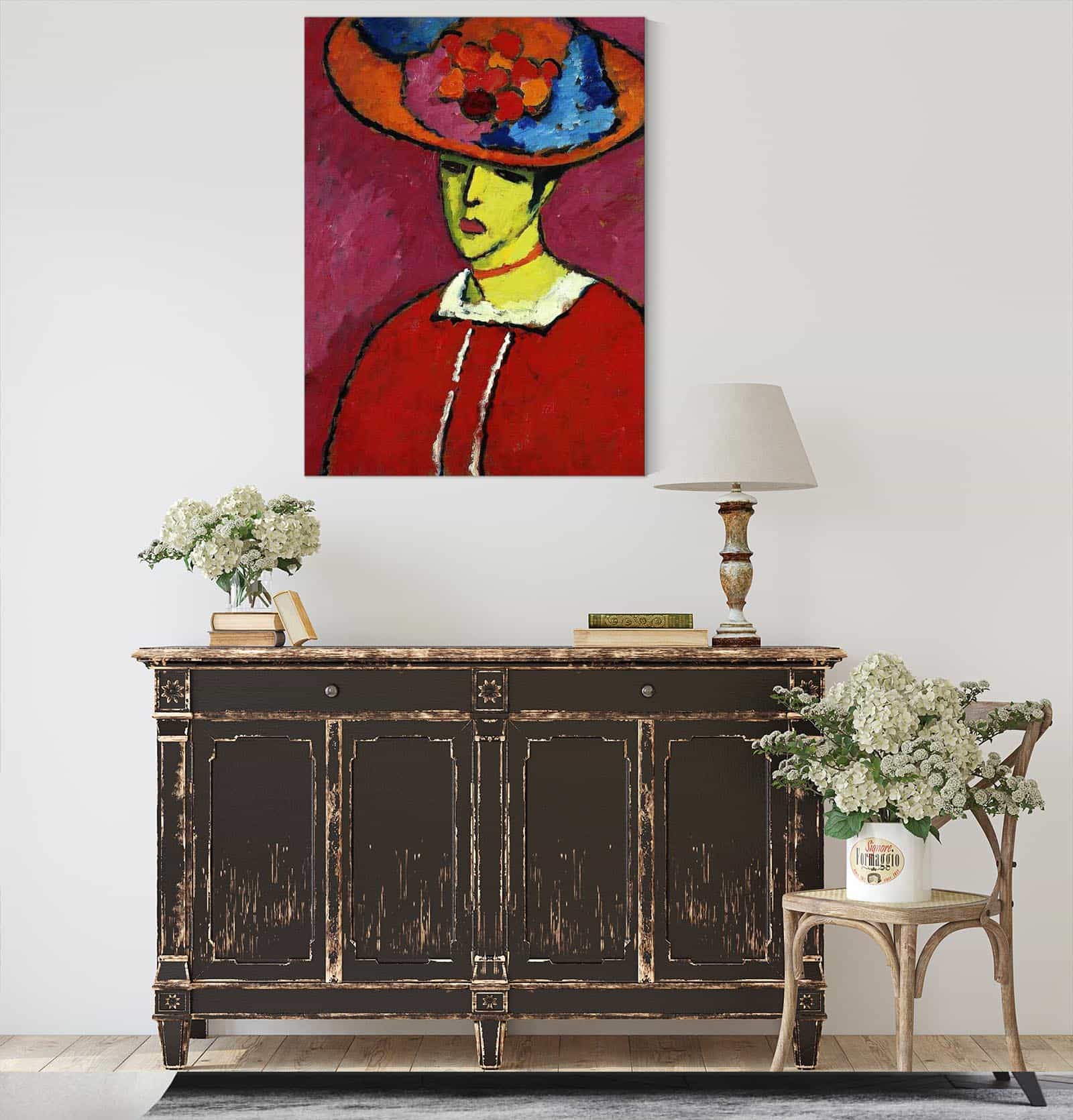 Schokko With Wide Brimmed Hat by Alexej Von Jawlensky