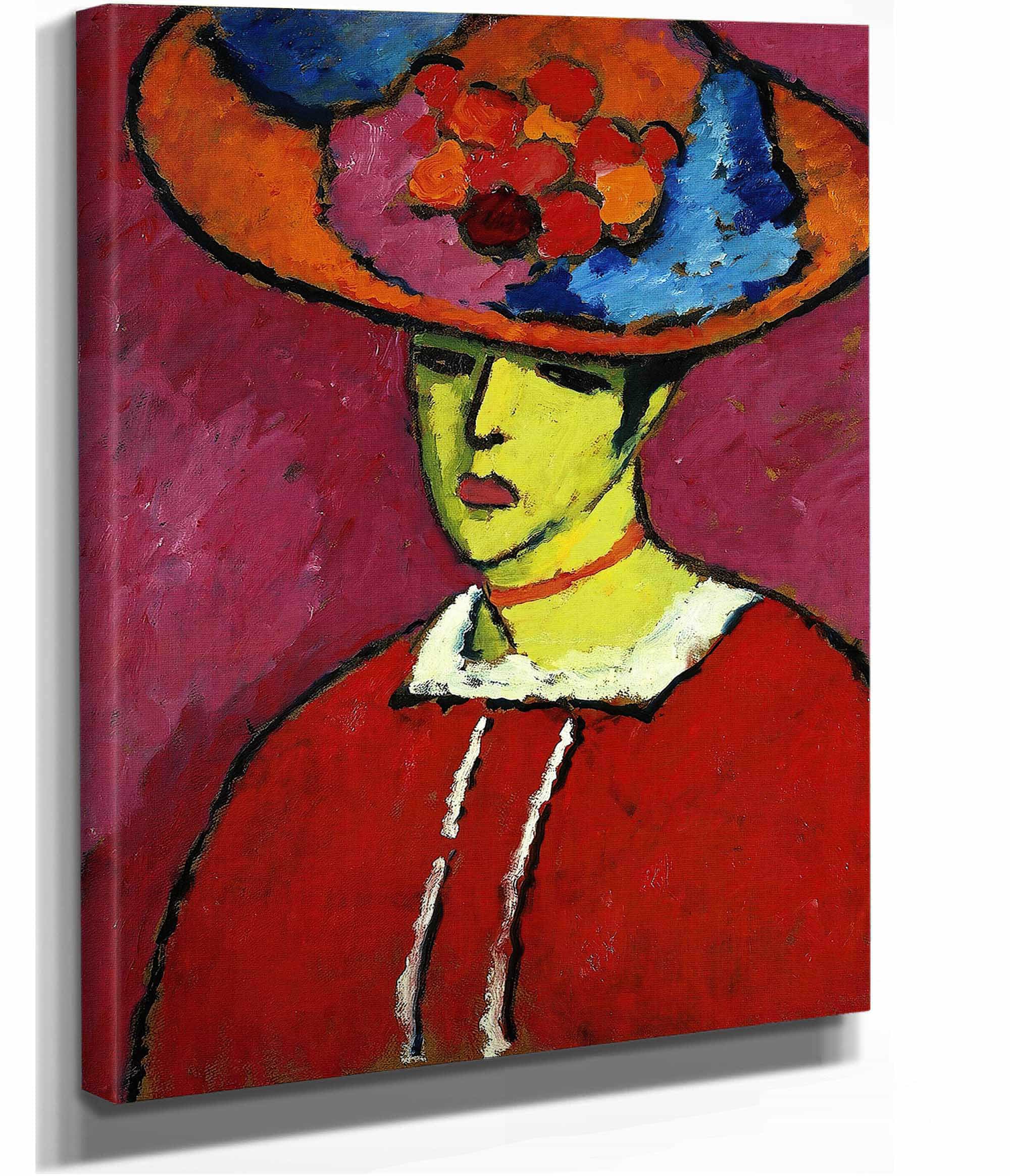 Schokko With Wide Brimmed Hat by Alexej Von Jawlensky