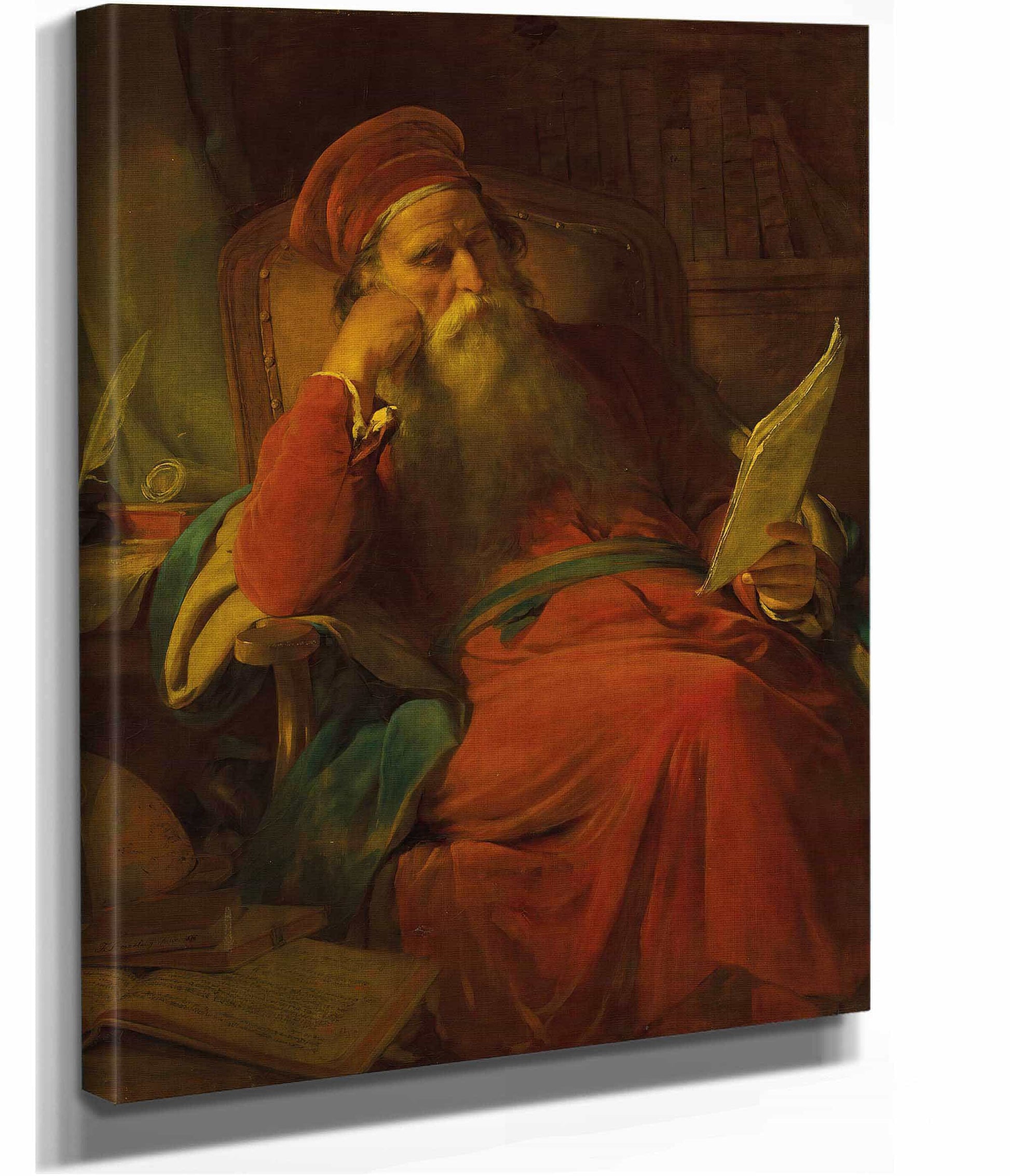 Scholar In His Study by Friedrich Von Amerling