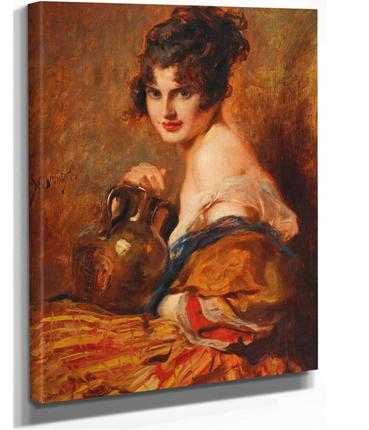 Schone Mit Weinkaraffe by Leopold Schmutzler