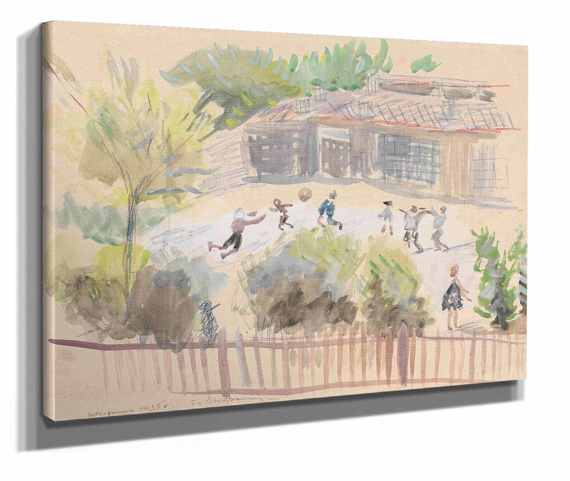 School Backyard by Zygmunt Waliszewski