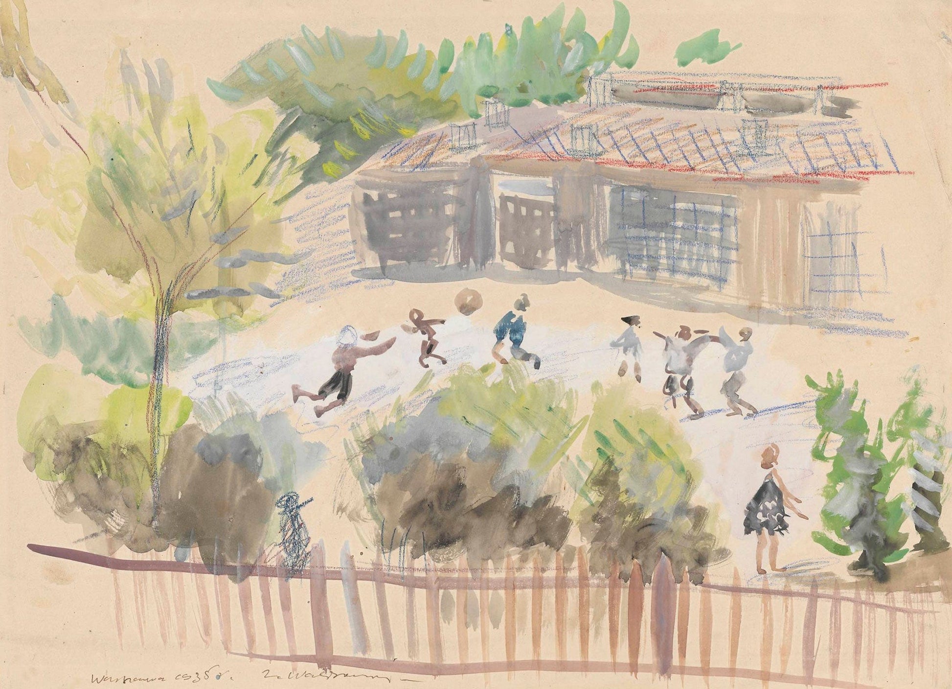 School Backyard by Zygmunt Waliszewski
