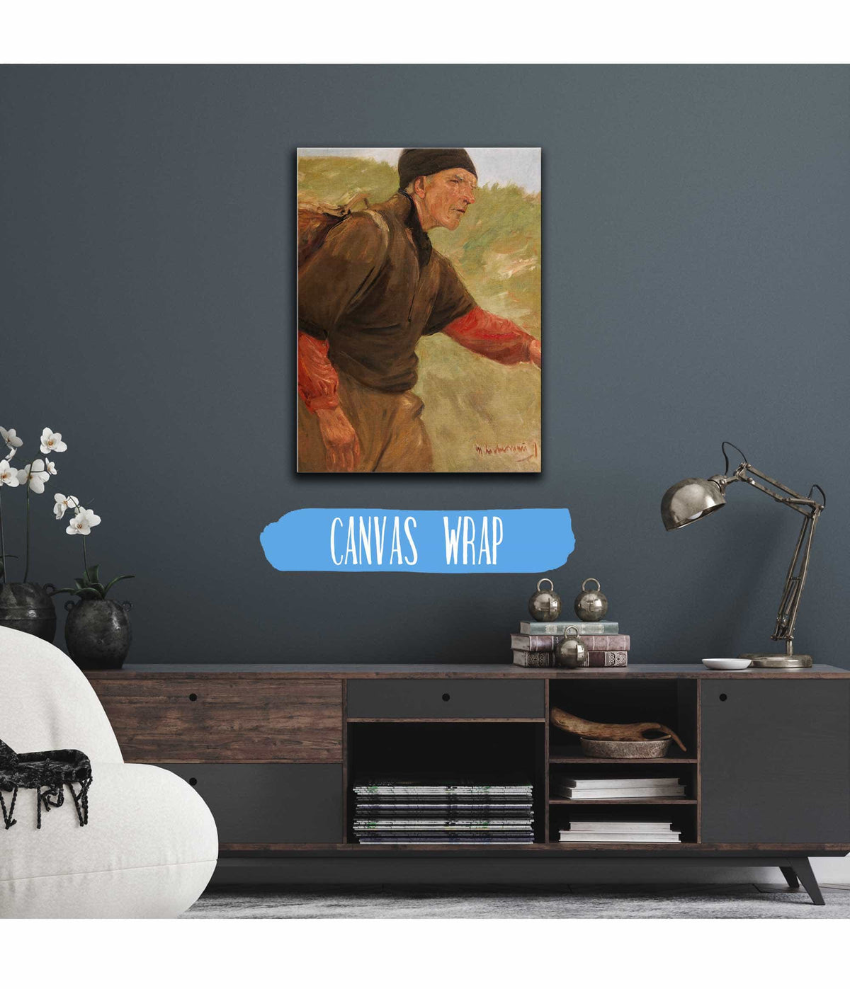 Schreitender Bauer by Max Liebermann