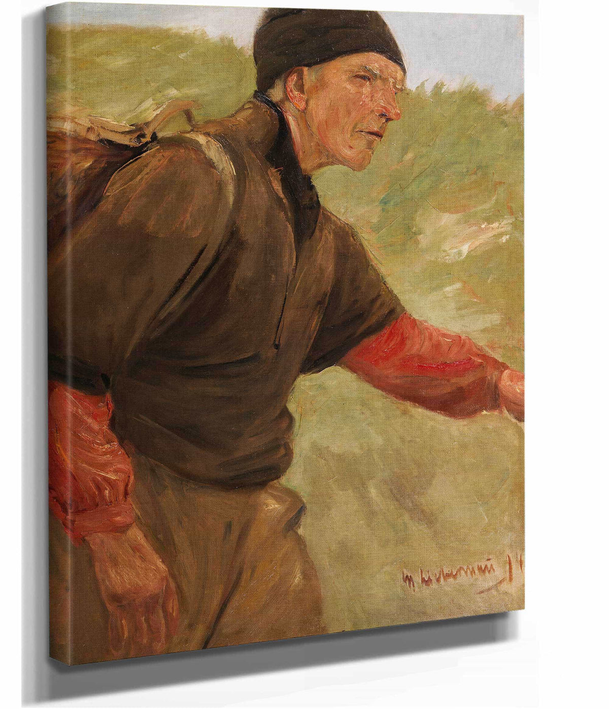Schreitender Bauer by Max Liebermann