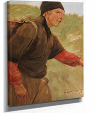 Schreitender Bauer by Max Liebermann