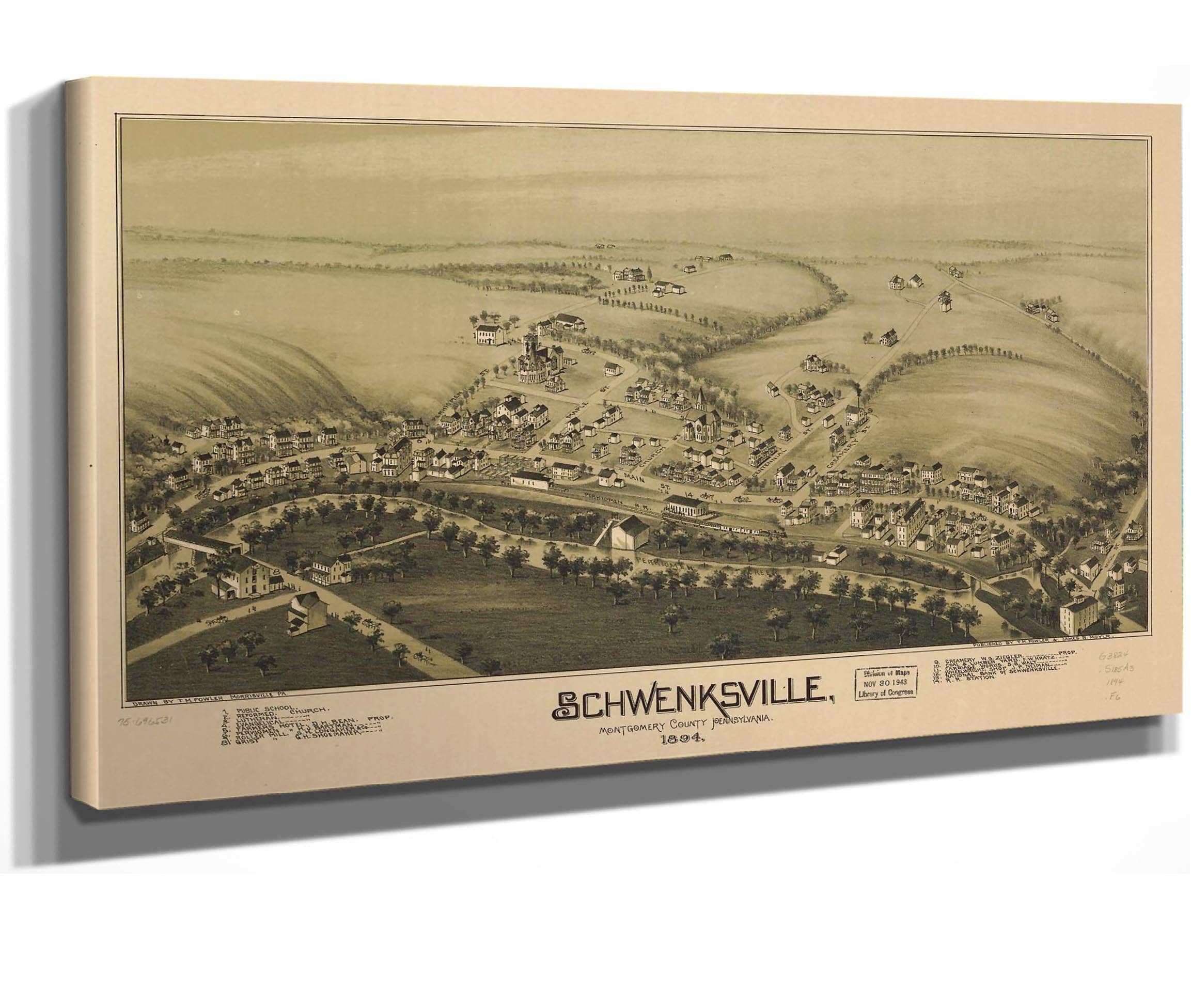 Schwenksville Montgomery County Pennsylvania 1894  State Of Pennsylvania