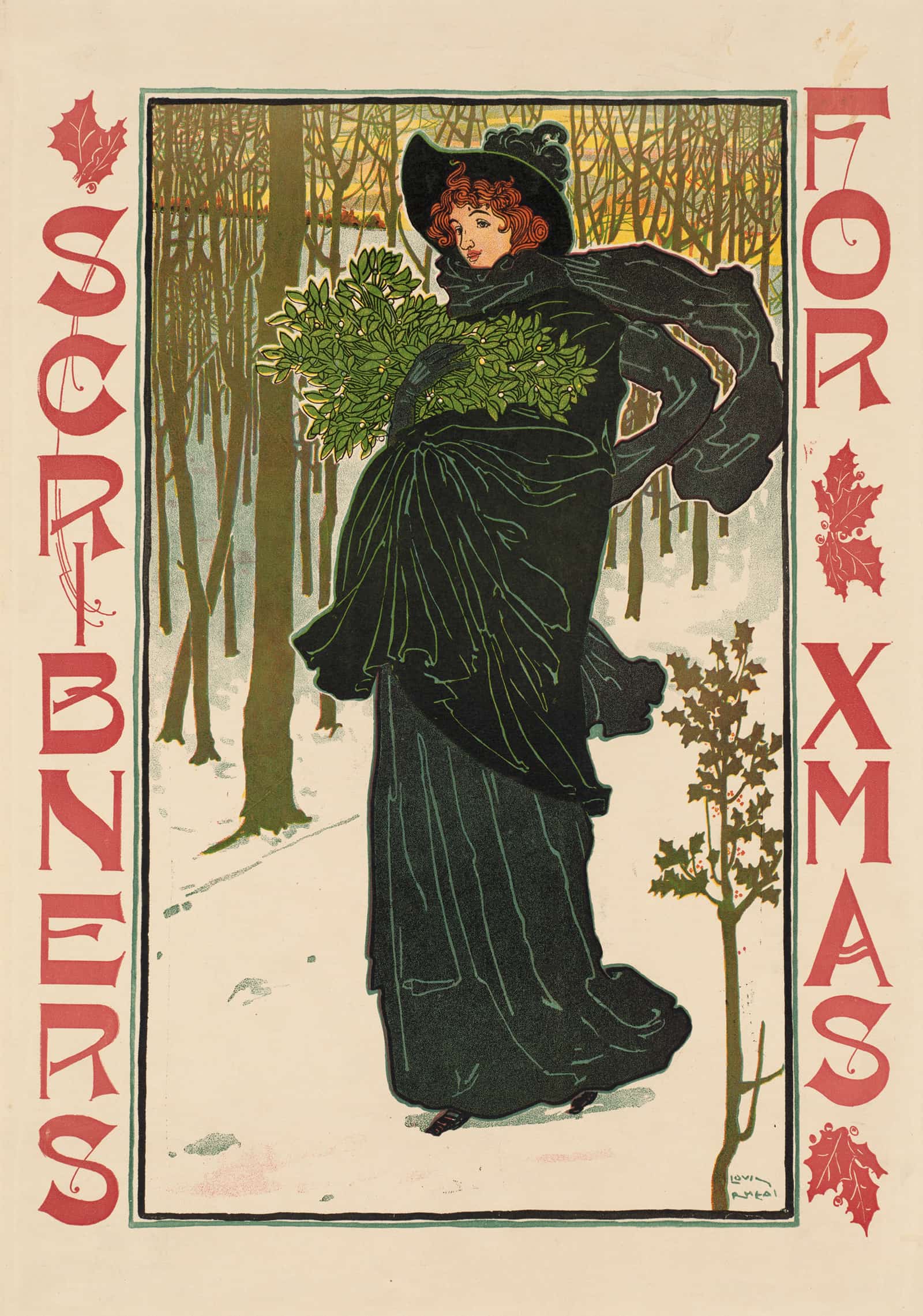 Scribners For Xmas by Louis Rhead
