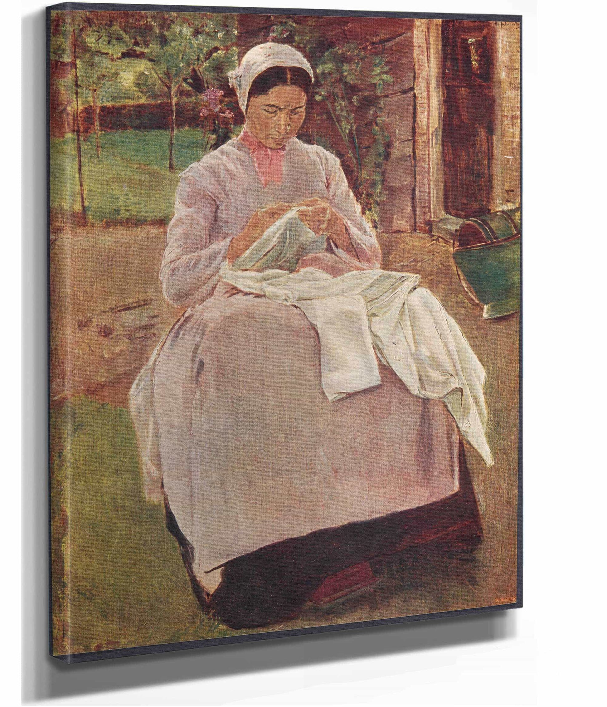 Seamstress by Max Liebermann