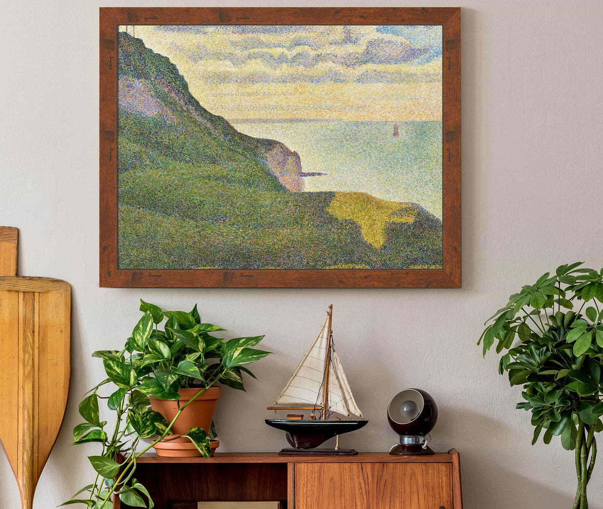 Seascape At Port En Bessinnormandy by Georges Seurat