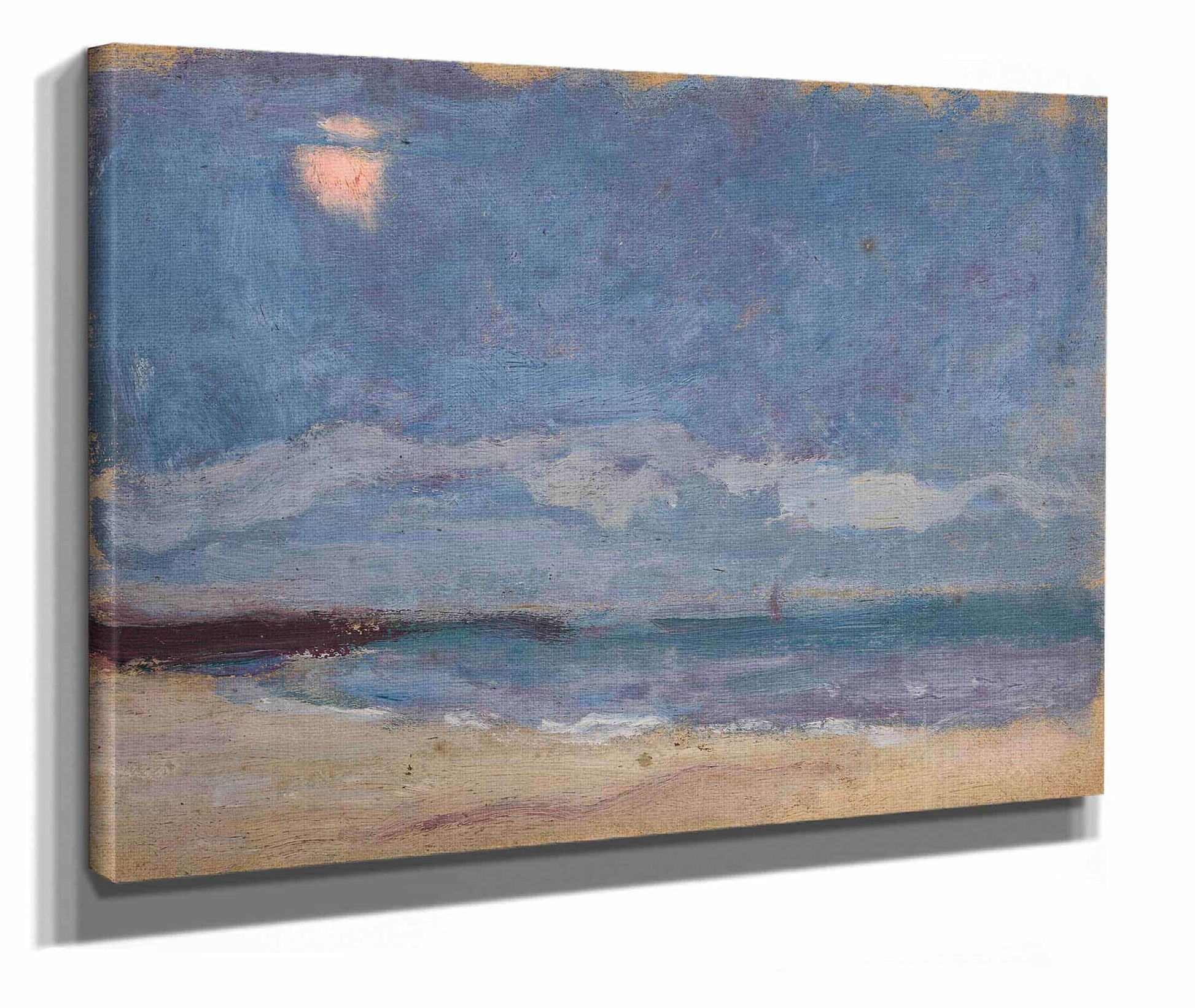 Seascape The Sun Behind A Cloud by Tadeusz Makowski