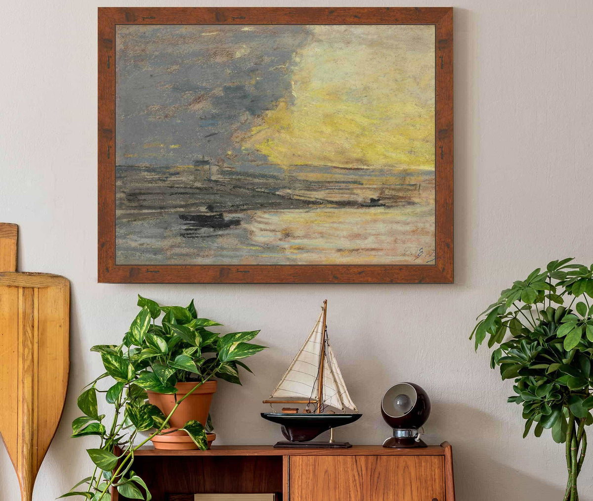 Seaside Port Of Honfleur by Eugene Boudin