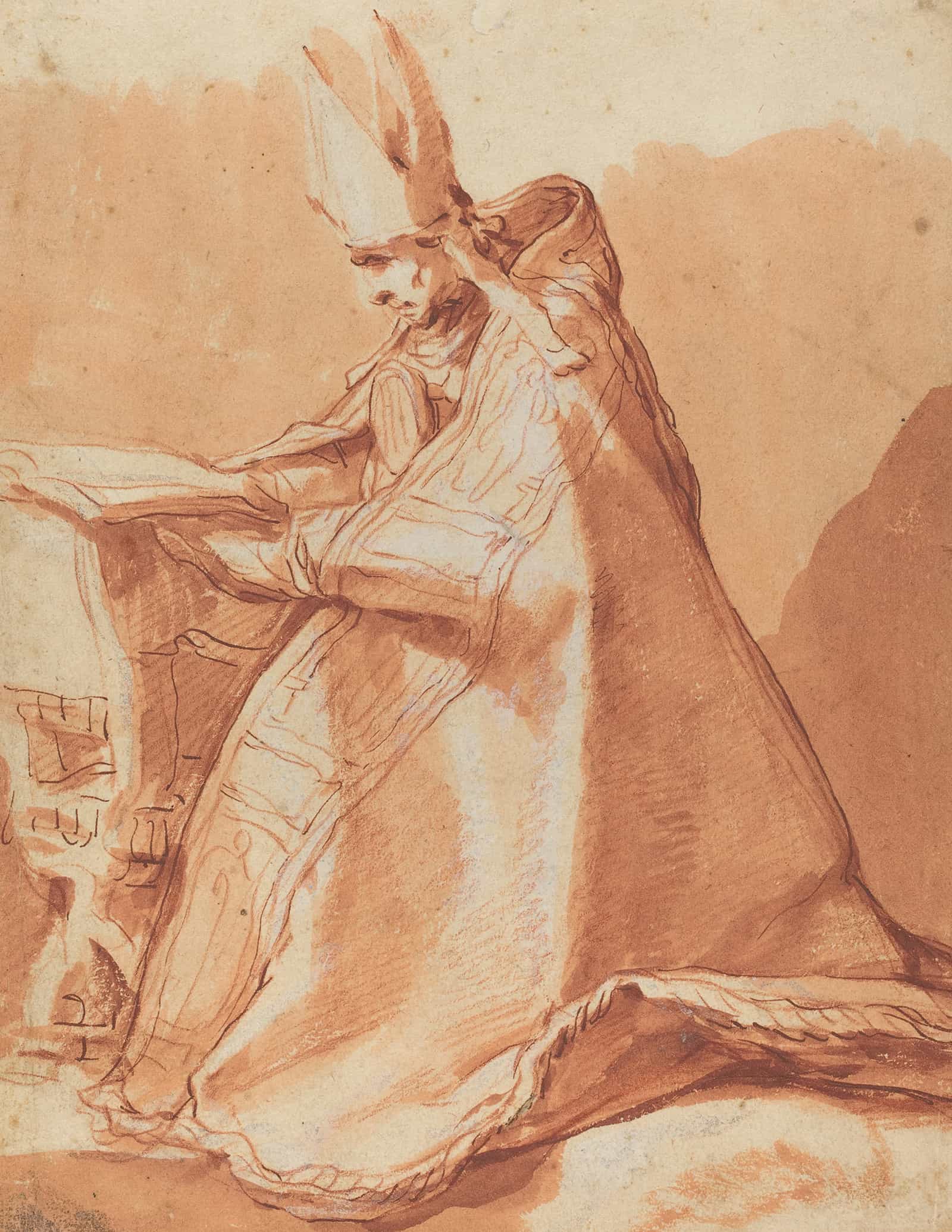 Seated Bishop by Abraham Bloemaert