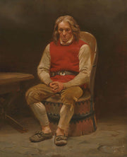 Seated Farmer Study For Haugianerne by Adolph Tidemand