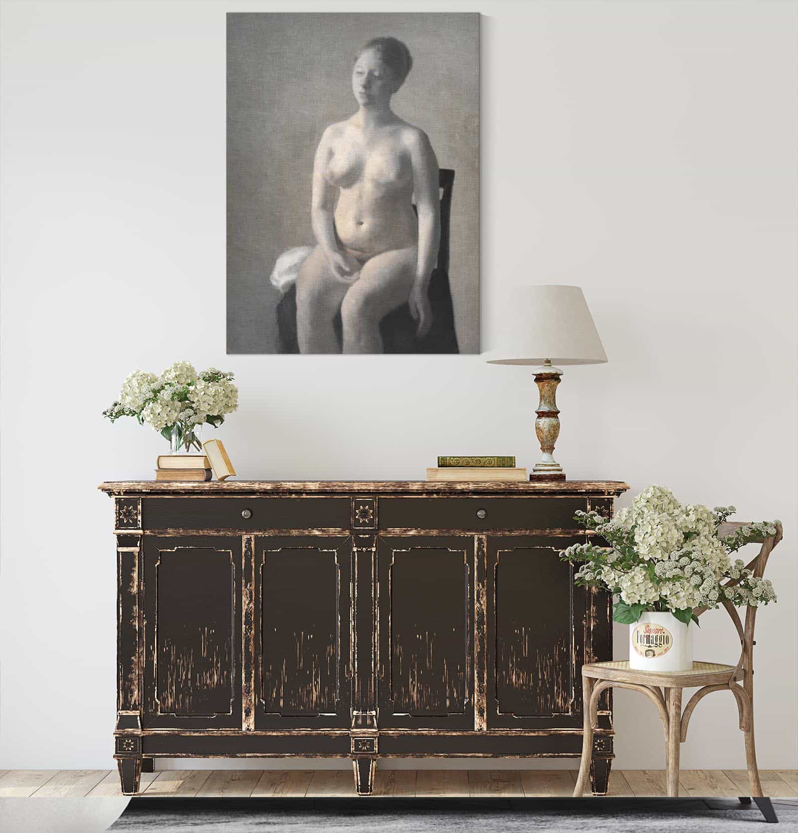 Seated Female Nude by Vilhelm Hammershoi