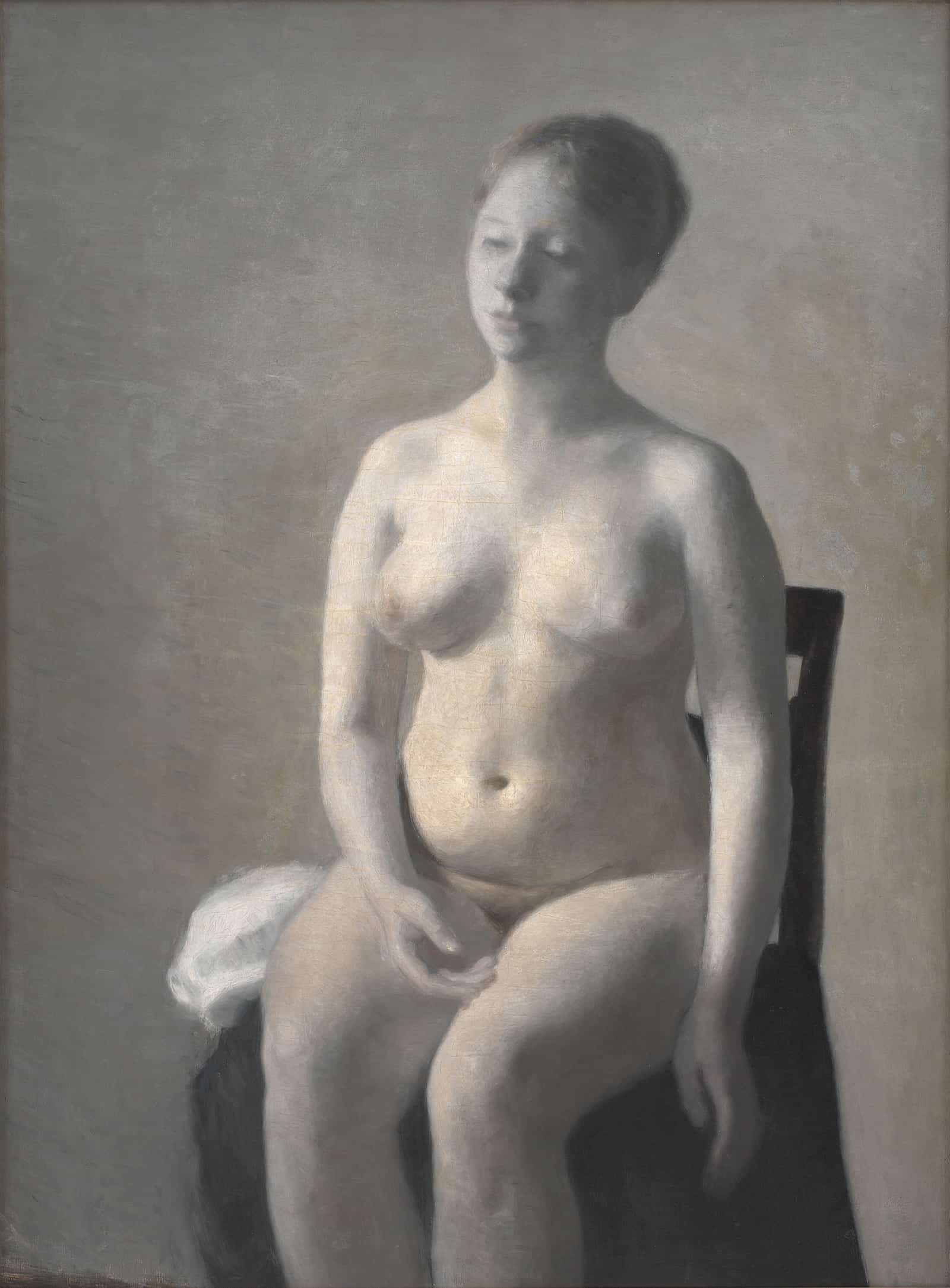 Seated Female Nude by Vilhelm Hammershoi