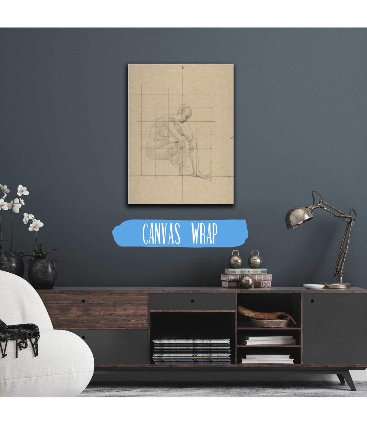 Seated Figure Study For A Vision Of Antiquity   by Pierre Puvis De Chavannes