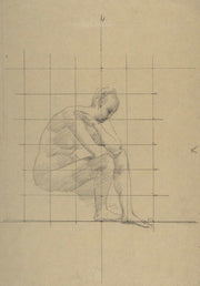 Seated Figure Study For A Vision Of Antiquity   by Pierre Puvis De Chavannes