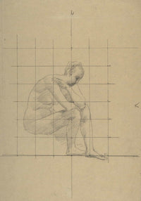 Seated Figure Study For A Vision Of Antiquity   by Pierre Puvis De Chavannes