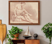 Seated Male Nude by Louis Jean Francois Lagrenee