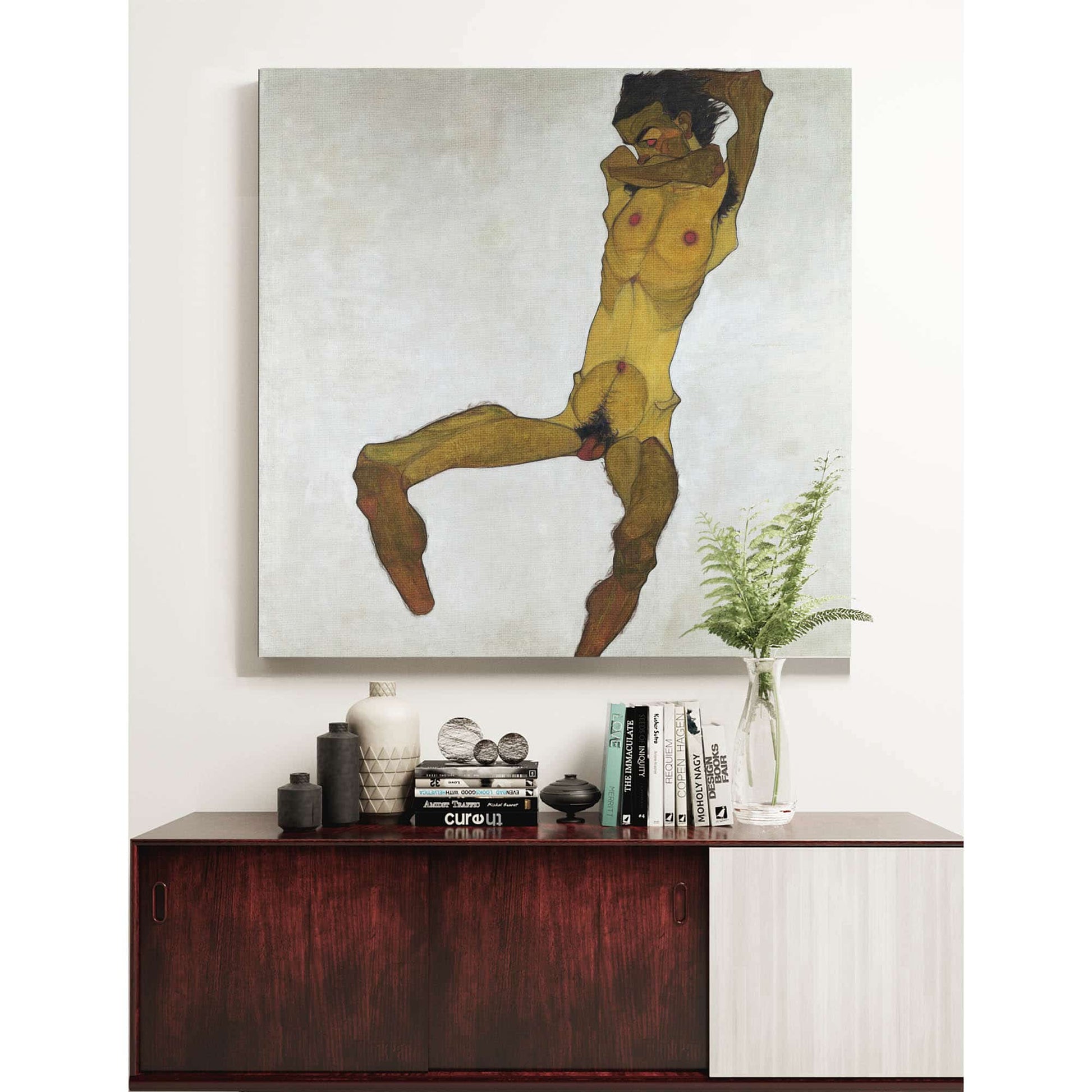 Seated Male Nude Self Portrait by Egon Schiele