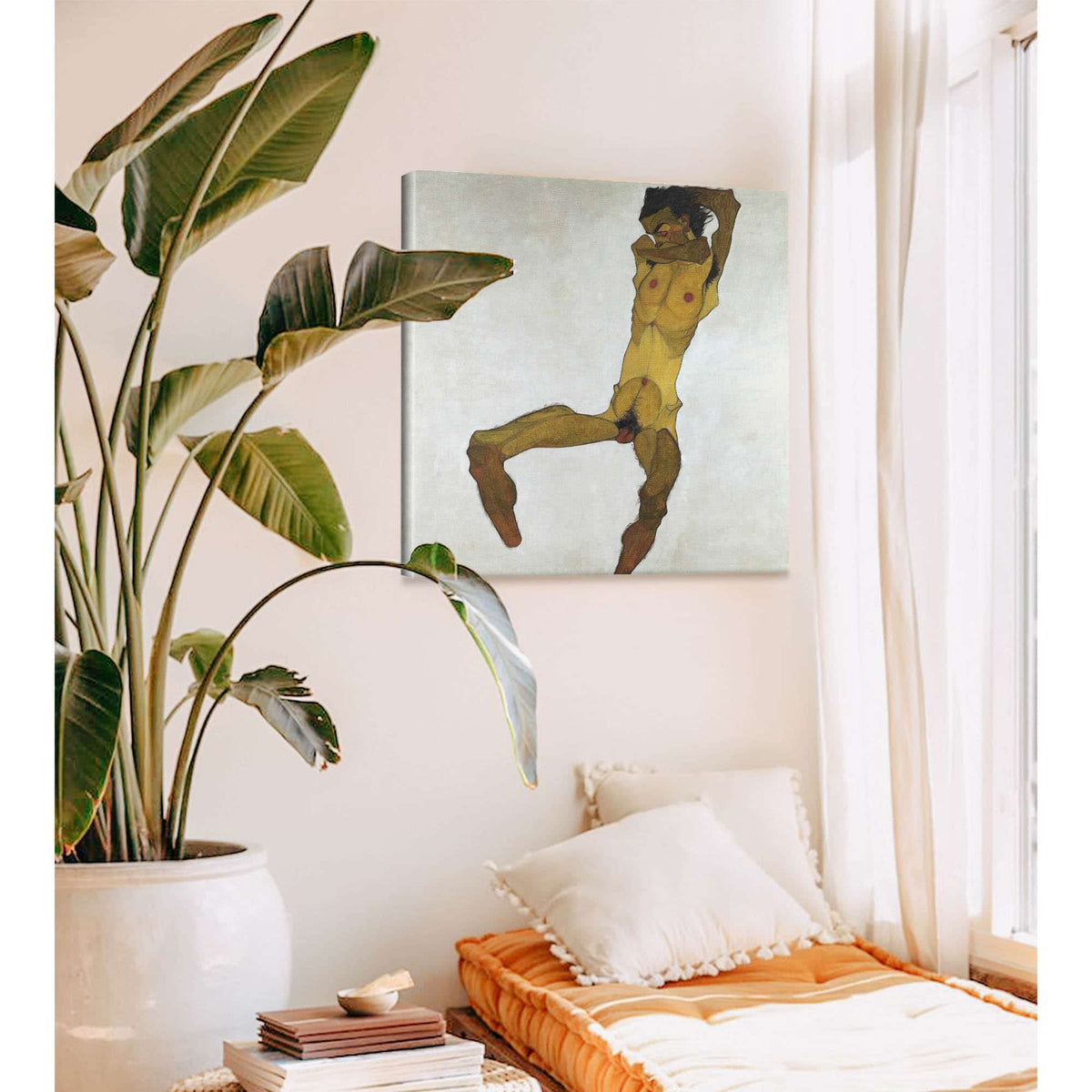 Seated Male Nude Self Portrait by Egon Schiele