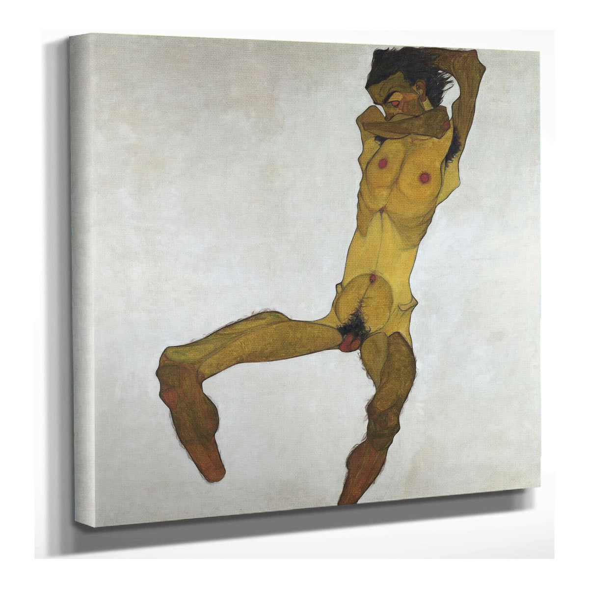 Seated Male Nude Self Portrait by Egon Schiele