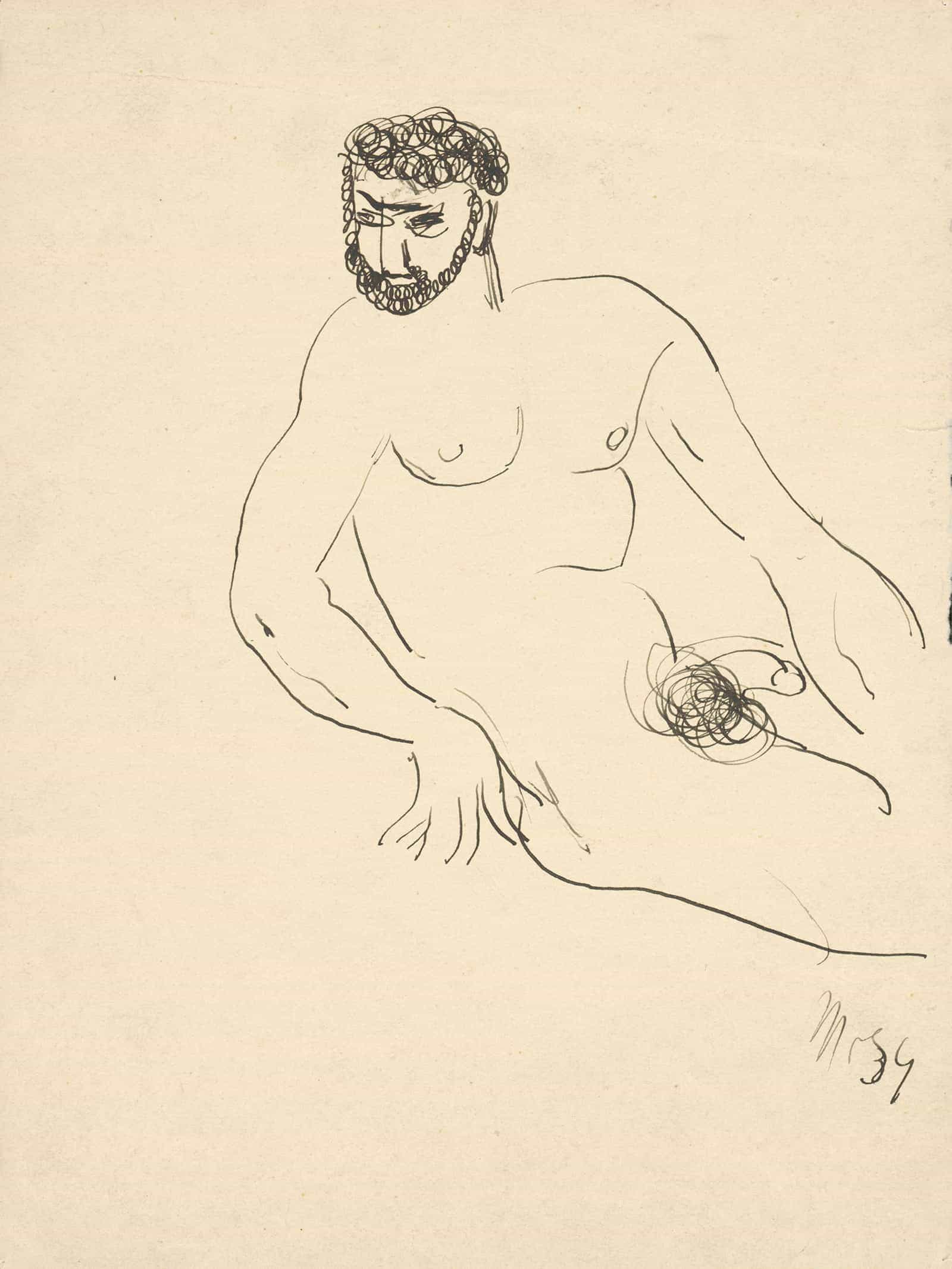 Seated Man by Cyprian Majernik