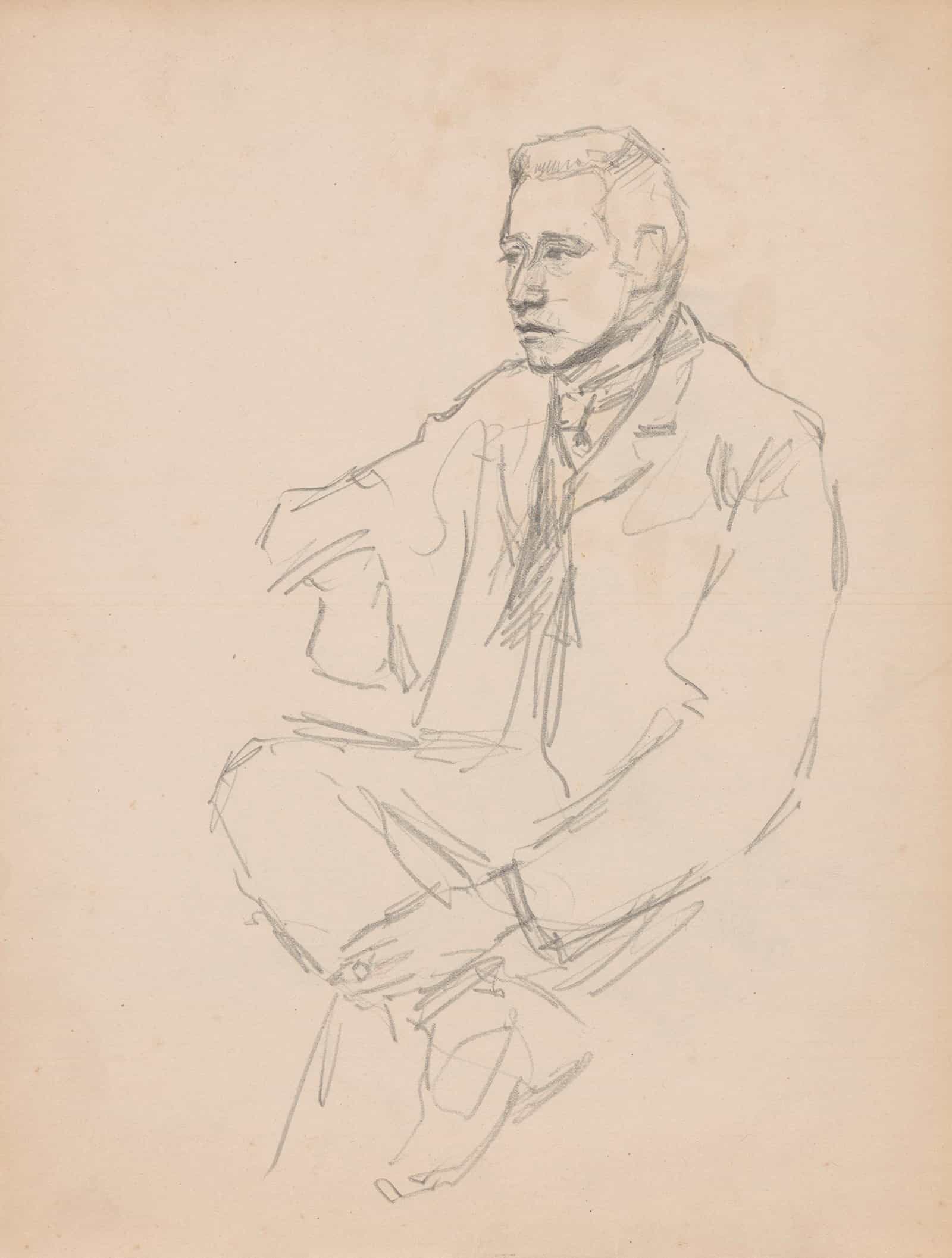 Seated Man by Jules Schmalzigaug